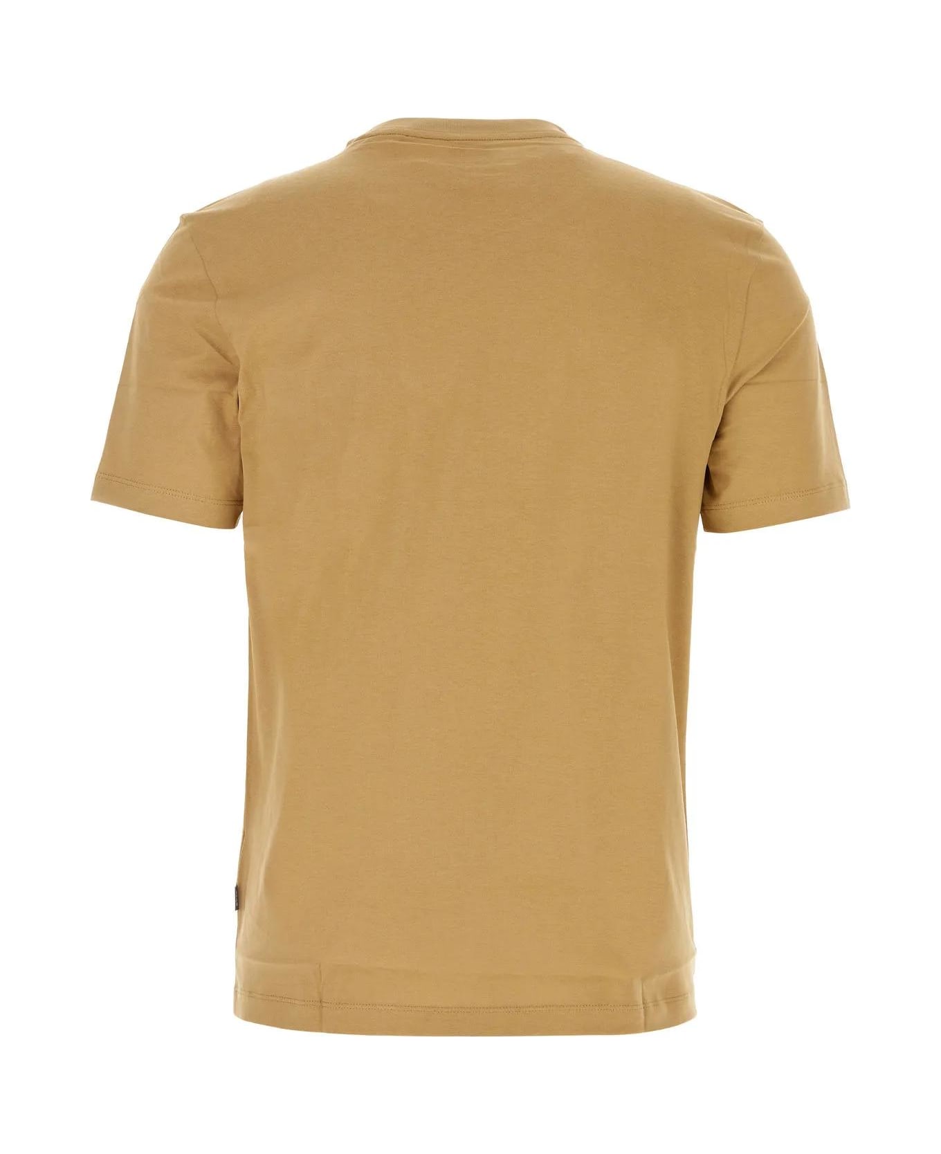 Hugo Boss Camel Cotton T-shirt - Medium Beige シャツ