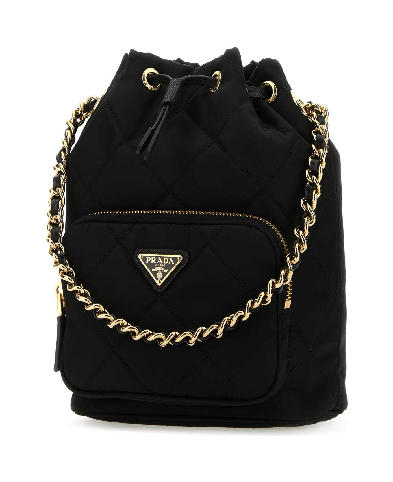 Prada Black Re-nylon Bucket Bag - NERO