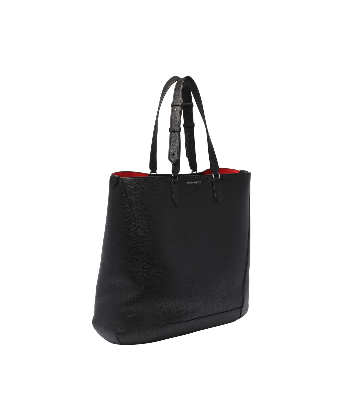 Alexander McQueen Tote Bag Large The Edge - Black トートバッグ