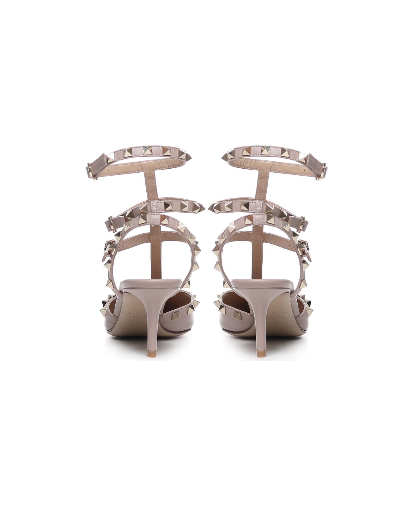 Valentino Garavani Smooth Leather Rockstud Slingback - Pink