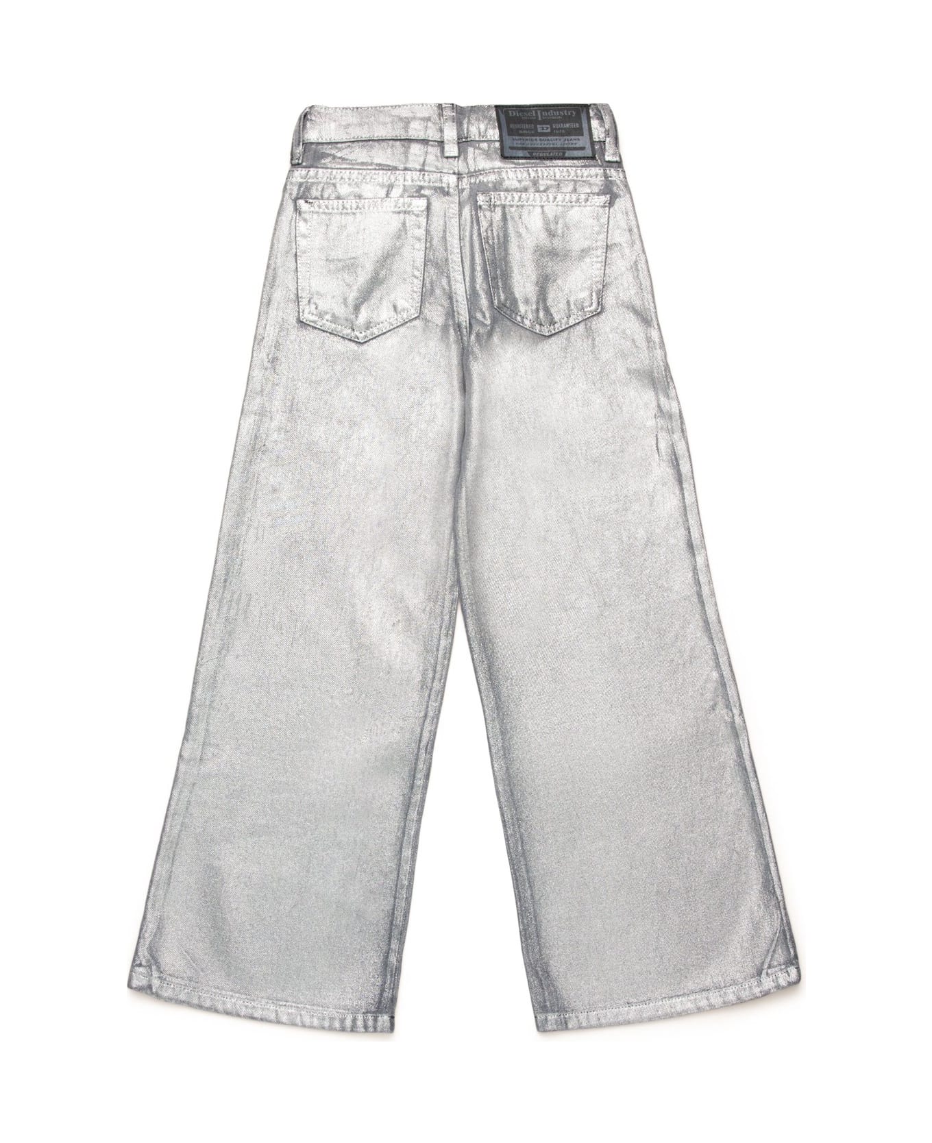 Diesel Metallic Flared Jeans - Silver