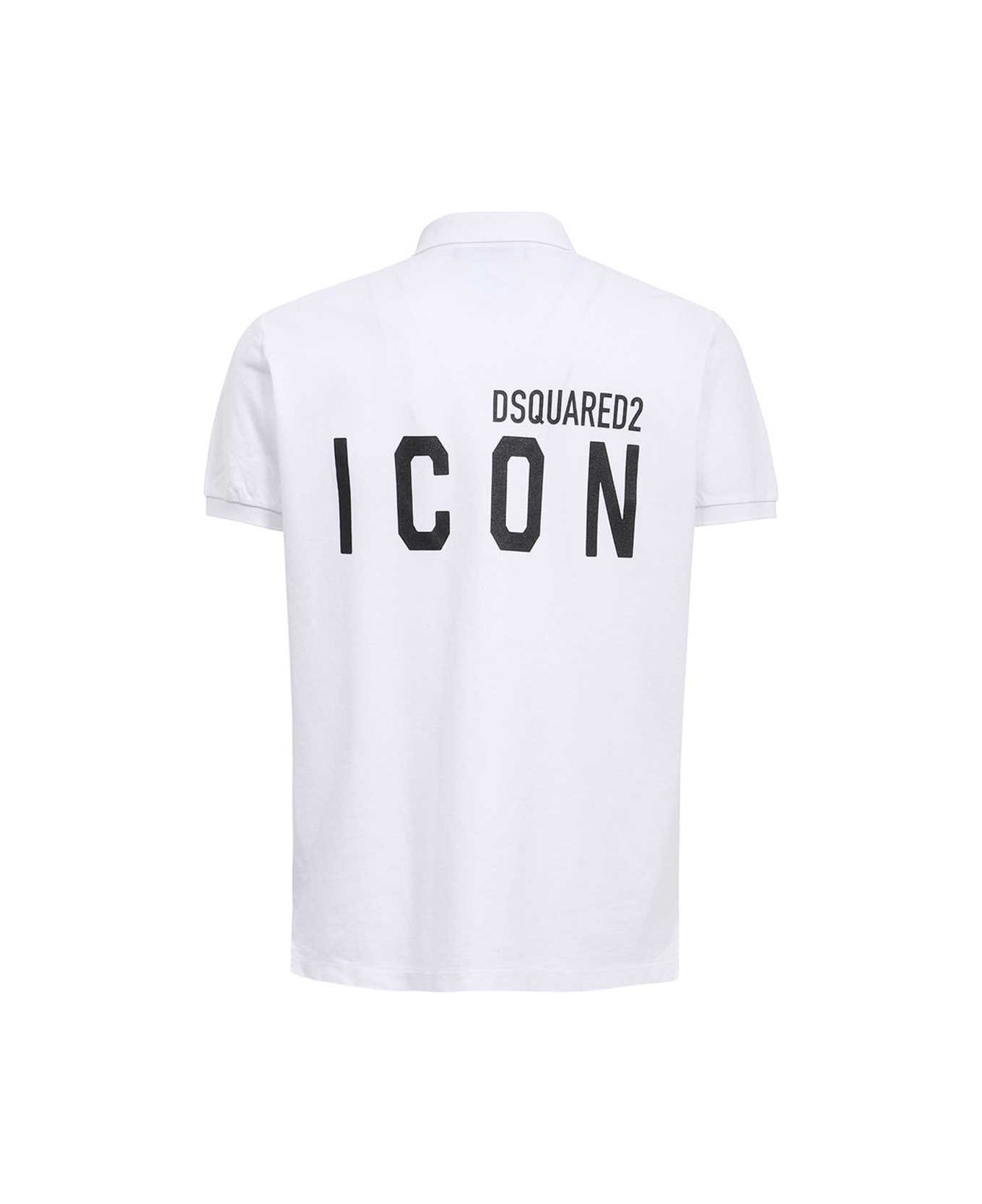 Dsquared2 Short Sleeve Cotton Polo Shirt - White