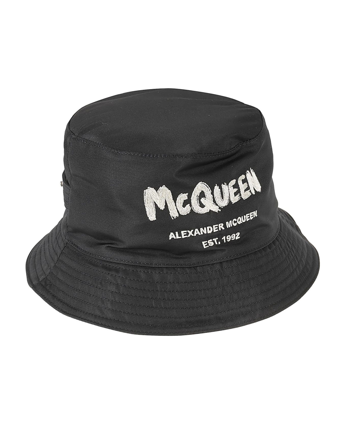 Alexander McQueen Logo Bucket Hat - Black Ivory