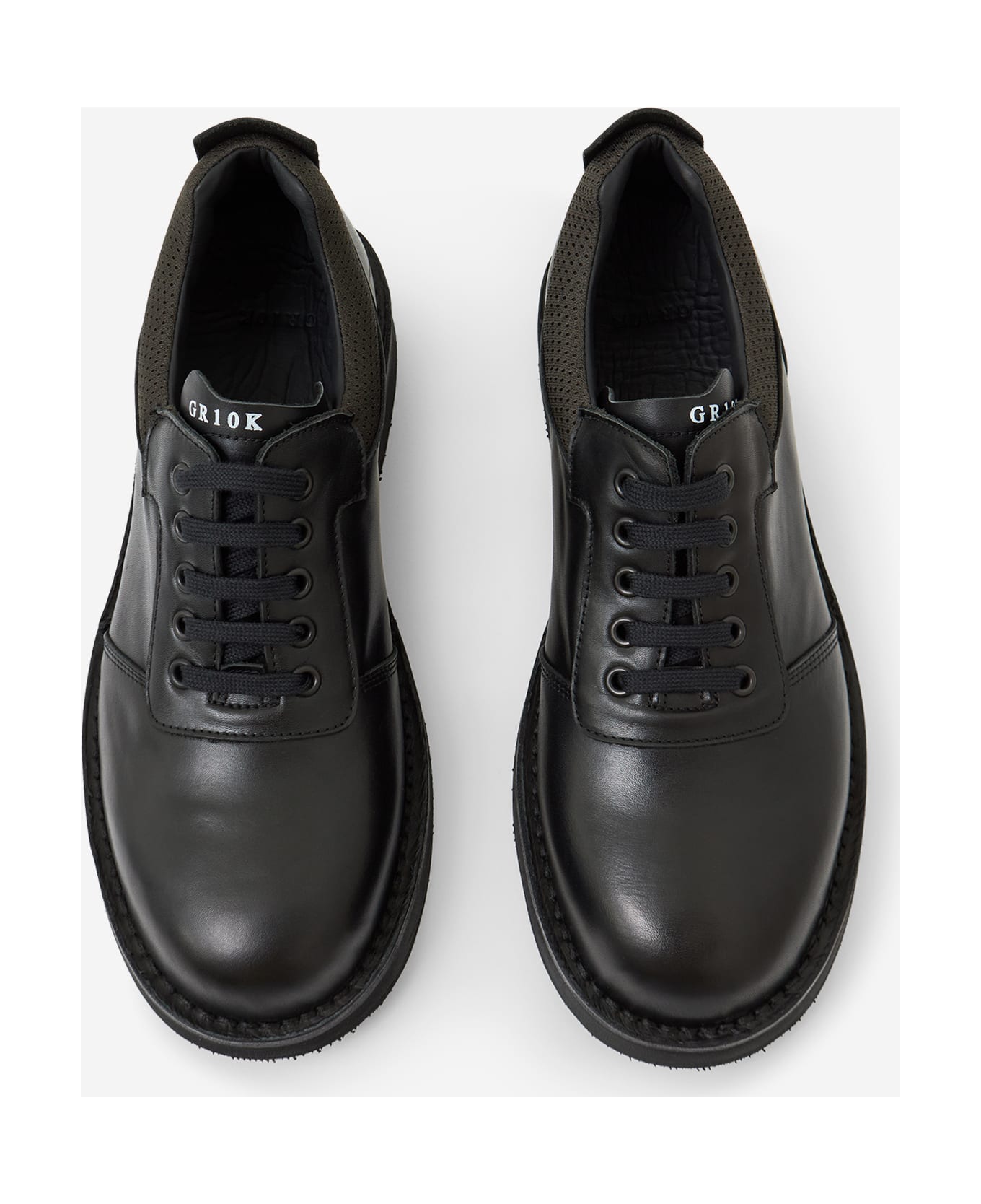 GR10K Asphalt Derby Lace Up Shoes - black