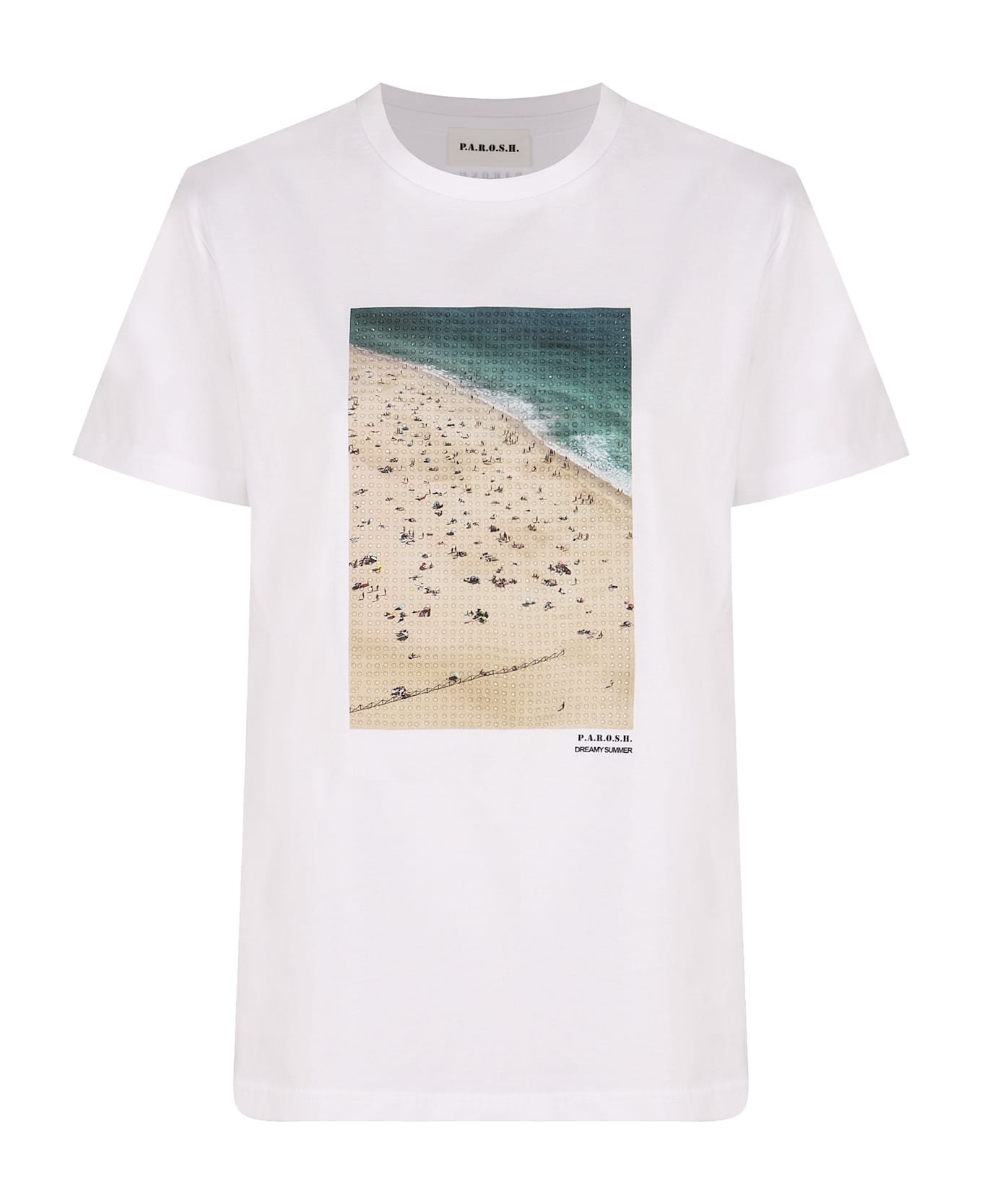 Parosh Cotton Crew-neck T-shirt - White