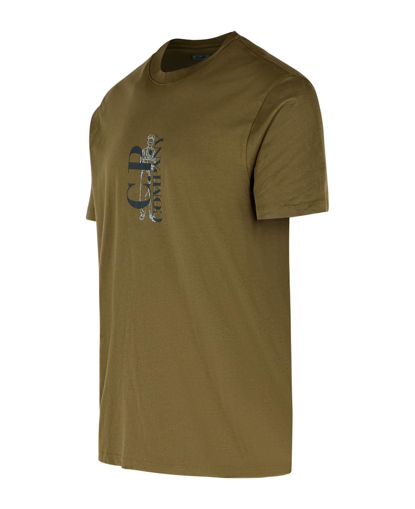 C.P. Company Green Cotton T-shirt - Green