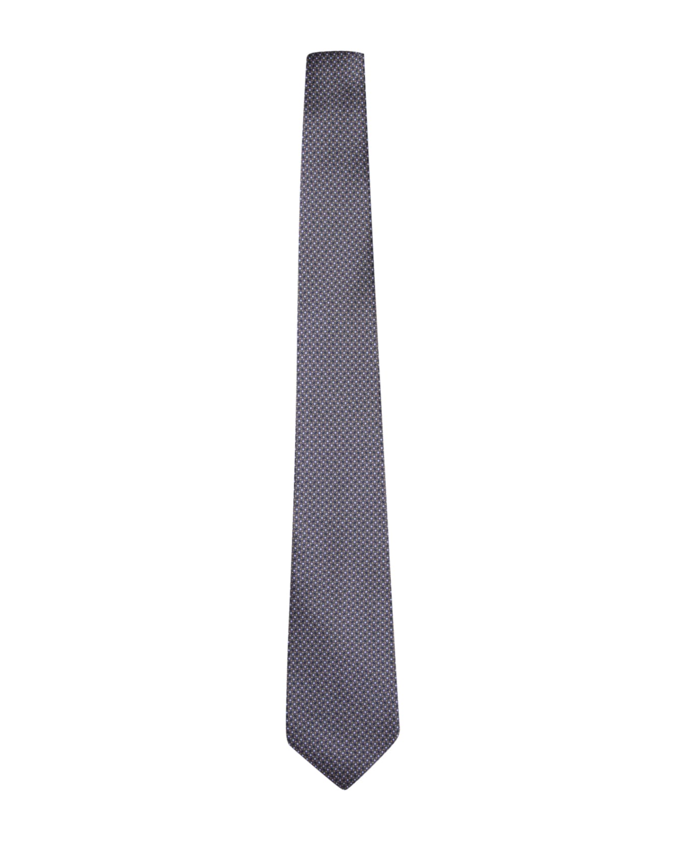 Canali Blue Micro-pattern 8cm Tie - Blue