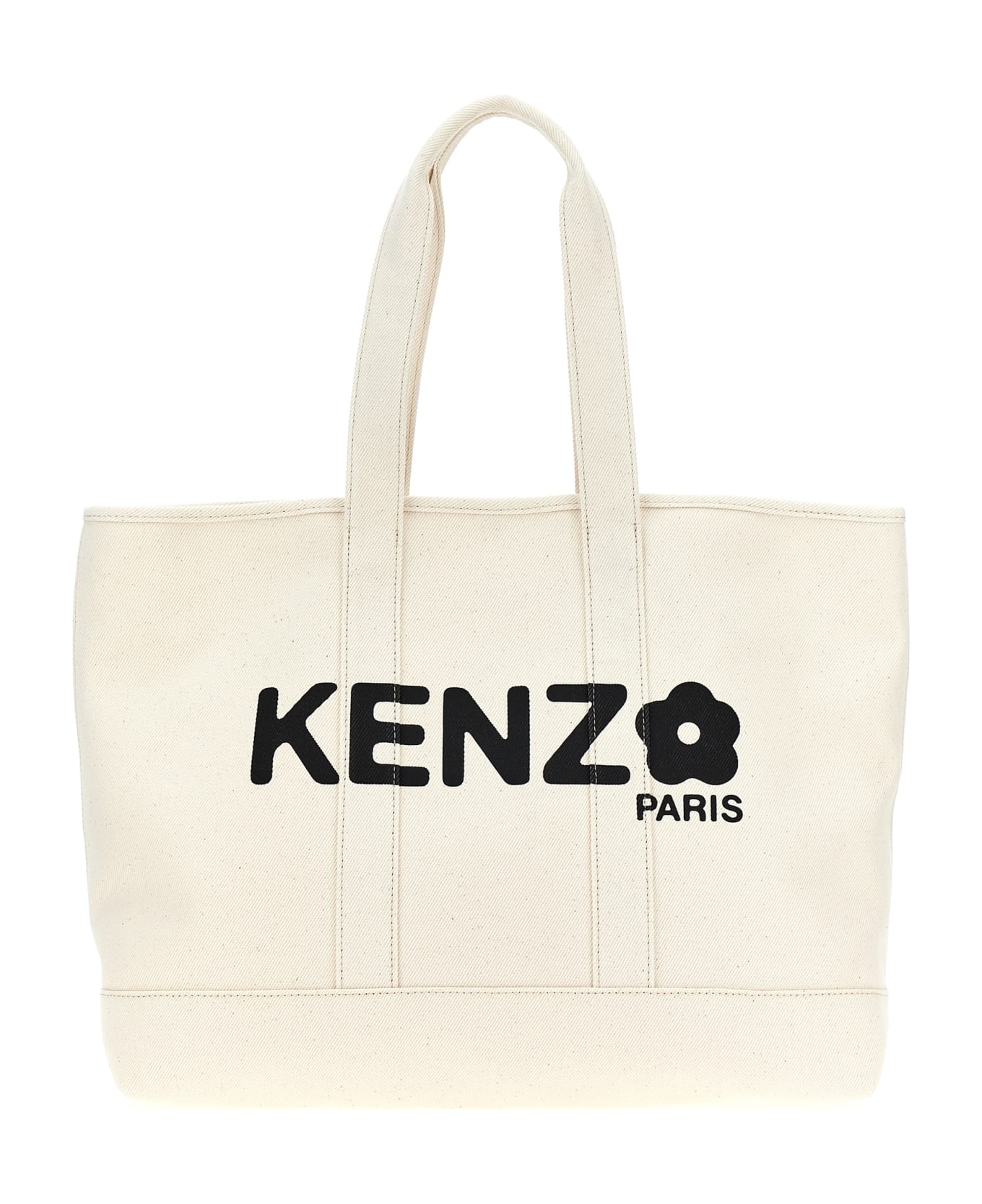 Kenzo 'kenzo Utility' Shopping Bag - White/Black