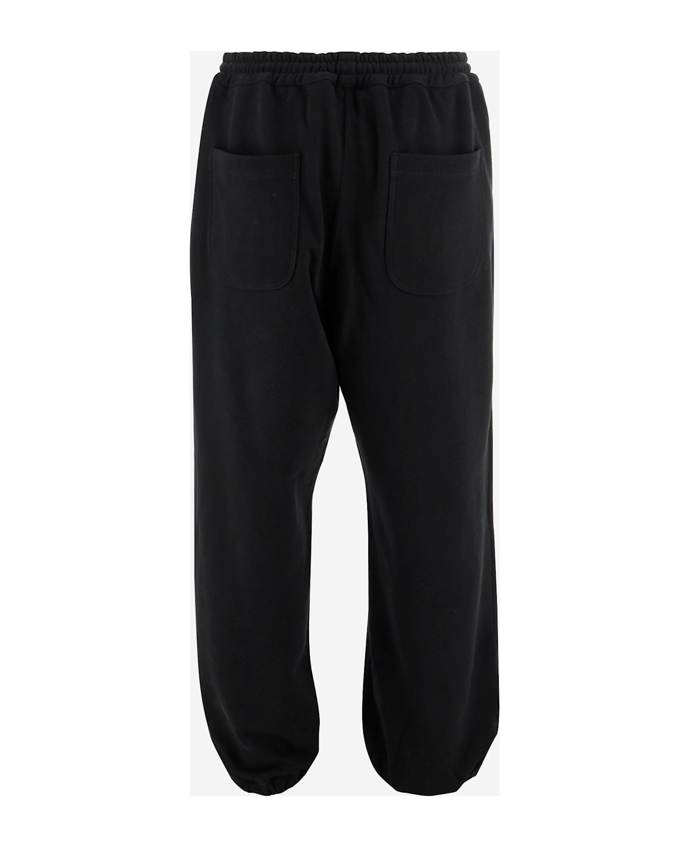 Comme des Garçons Cotton Logo Pants - Black