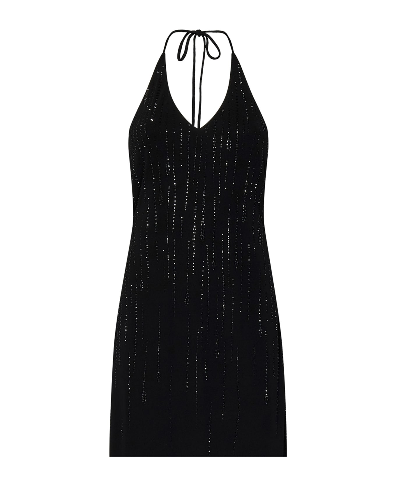 Dsquared2 Crystal Drops Long Dress - Black