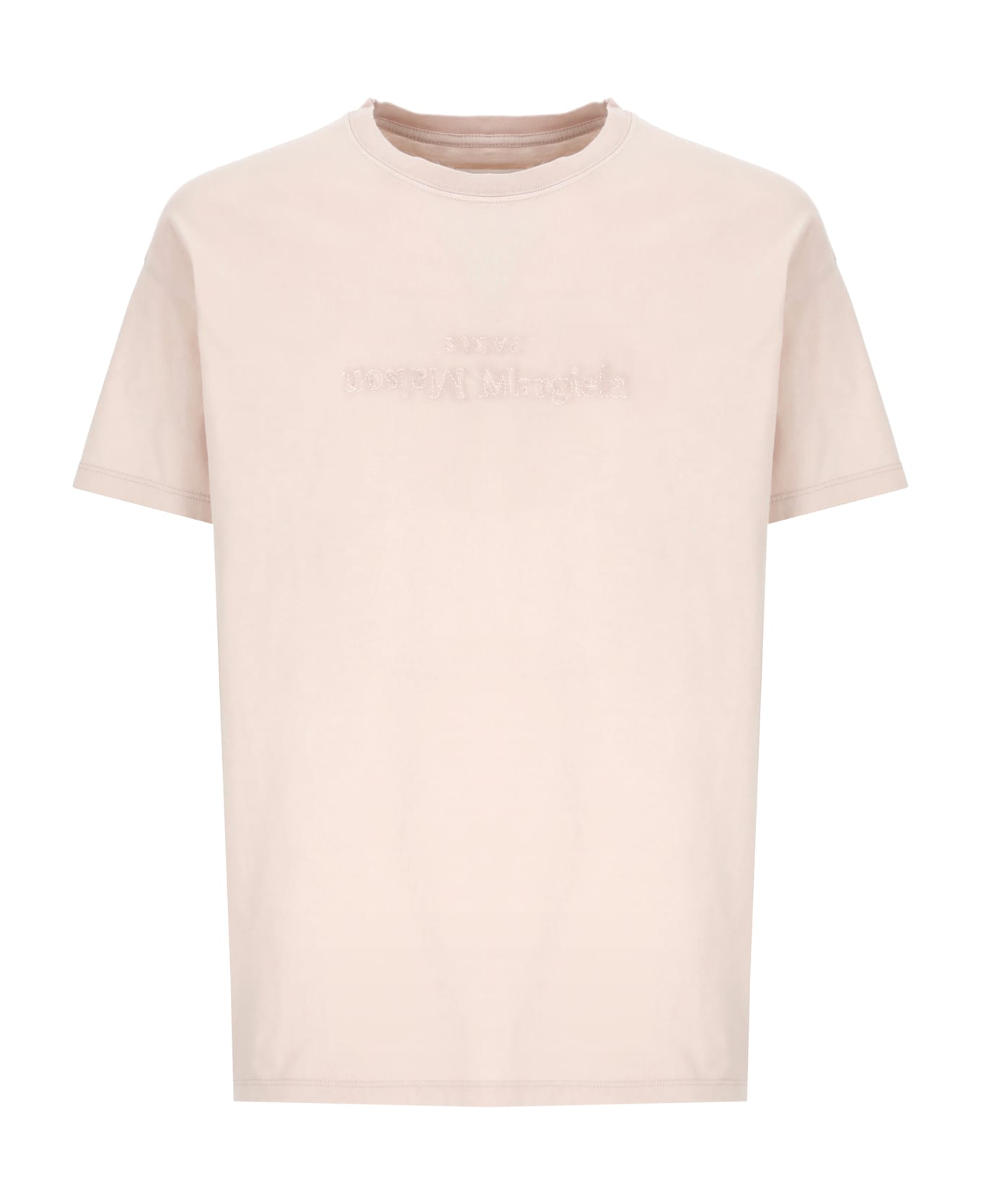 Maison Margiela Logo Embroidery T-shirt - Pink
