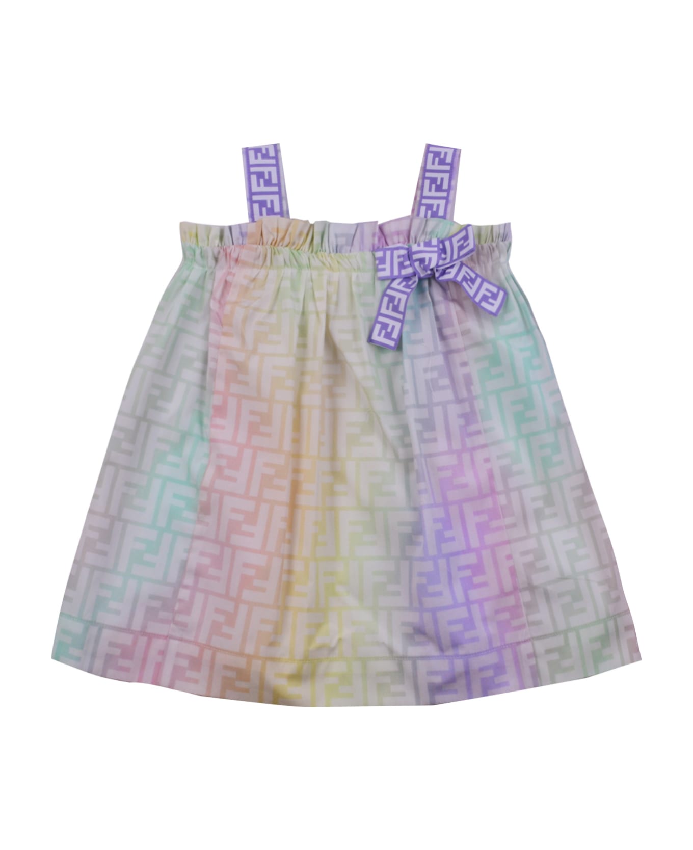 Fendi Dress With Ff Print - Multicolor