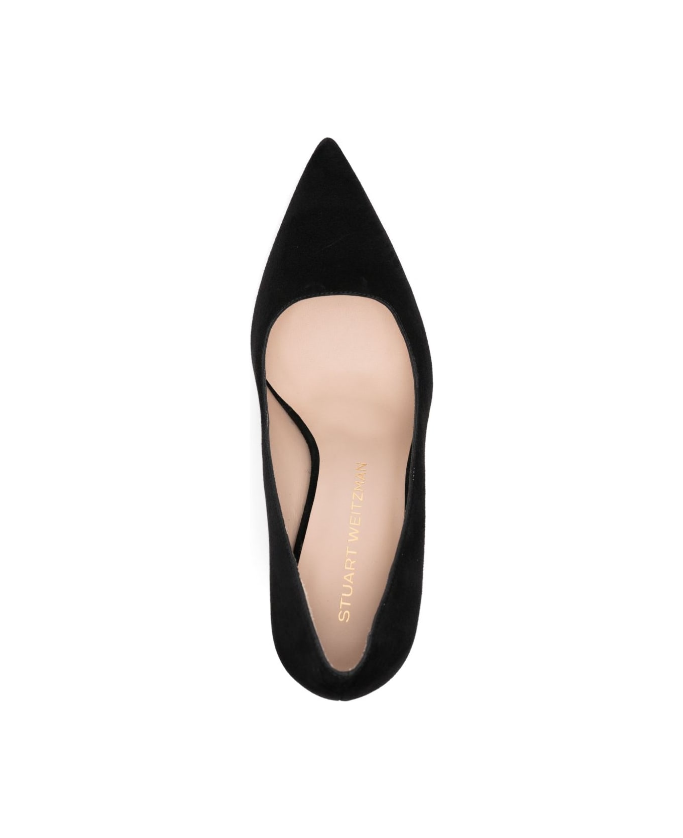 Stuart Weitzman Black Suede Slip-on Pumps - Black