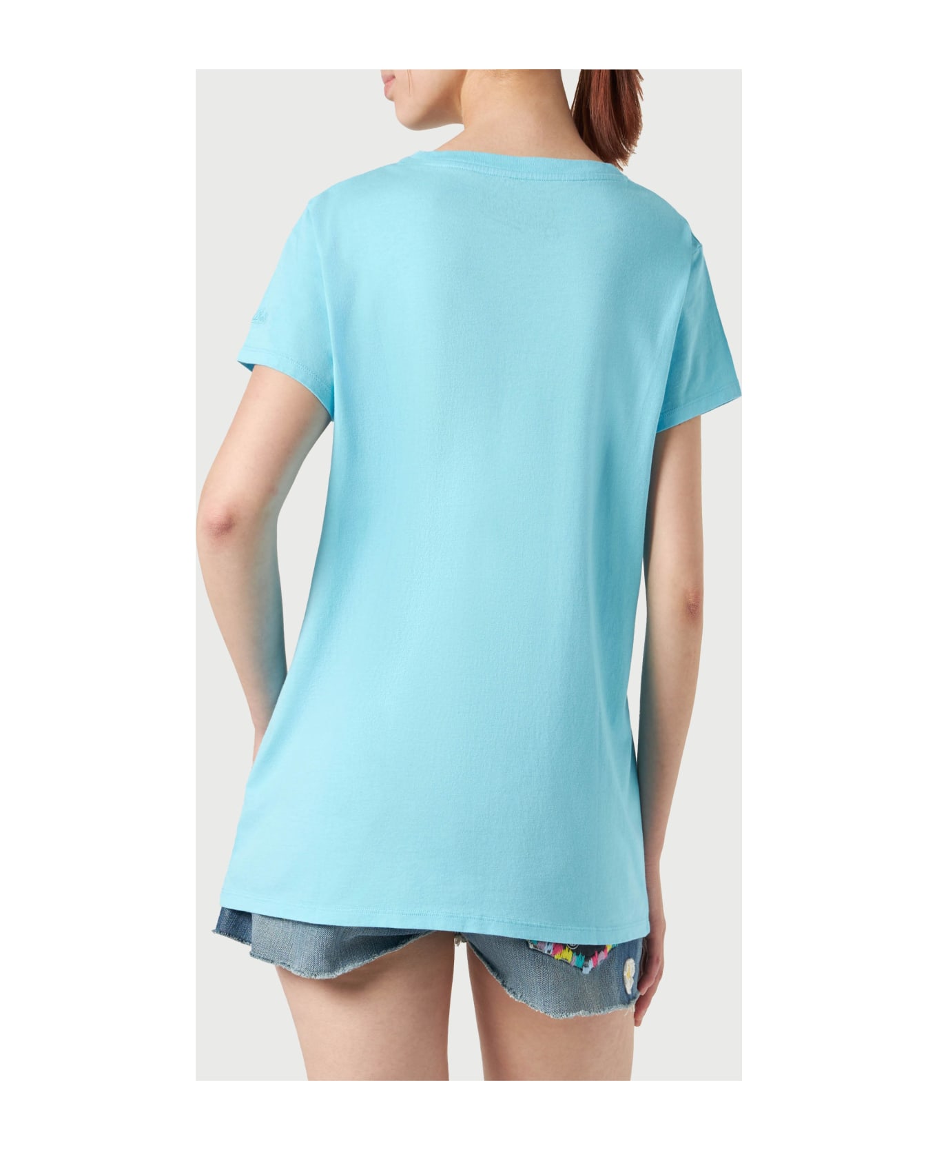 MC2 Saint Barth Beach Girl Print T-shirts For Women - BLUE