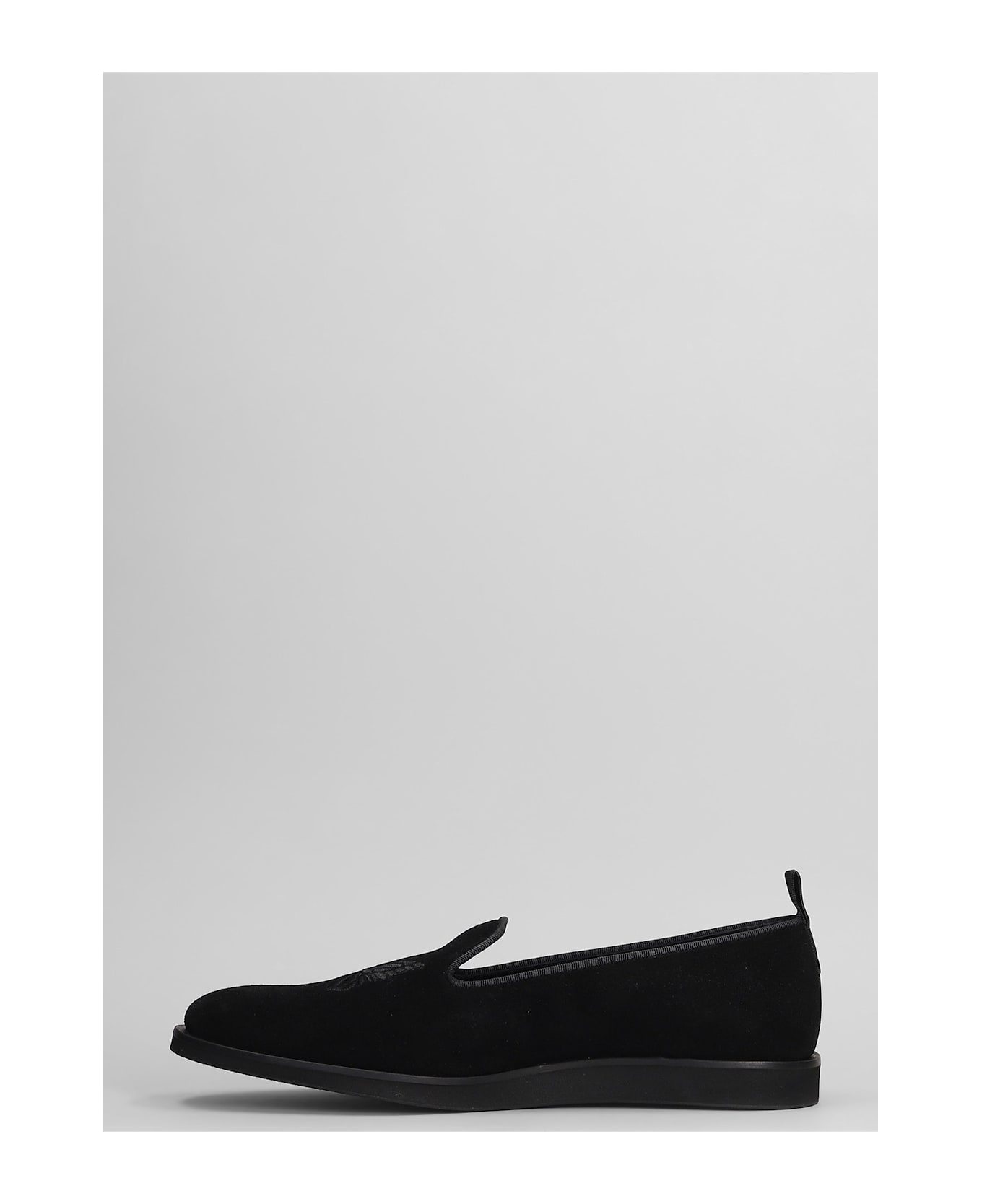 Needles Loafers In Black Suede - black