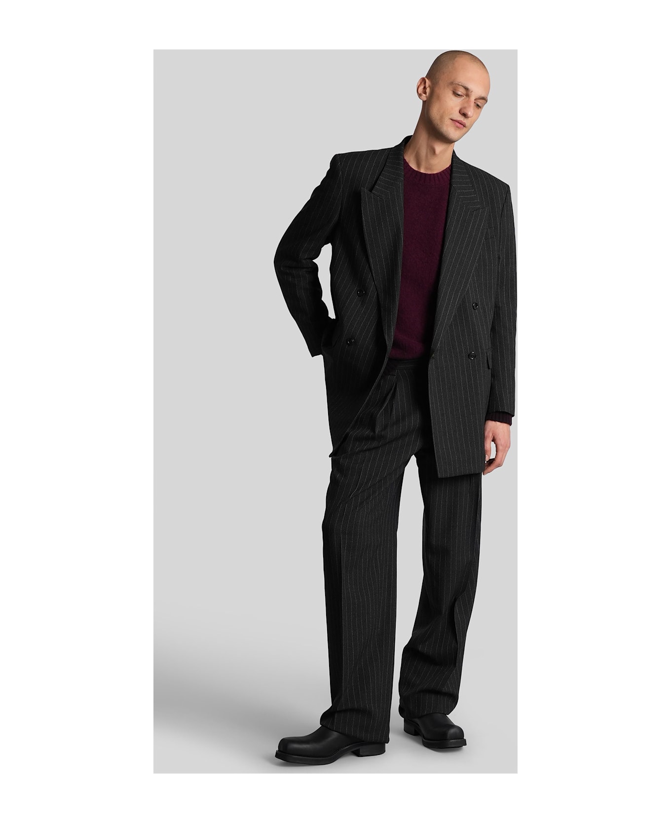 Paura Asia Knitwear In Bordeaux Wool - bordeaux