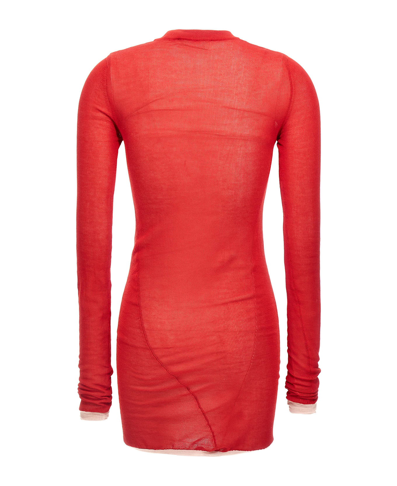 The Attico Two-material Minidress - Red
