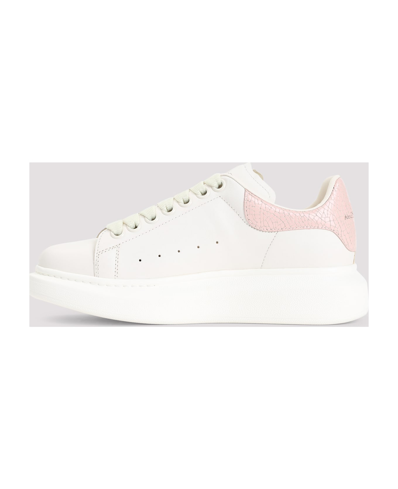 Alexander McQueen Leather Sneakers - Off White/pink