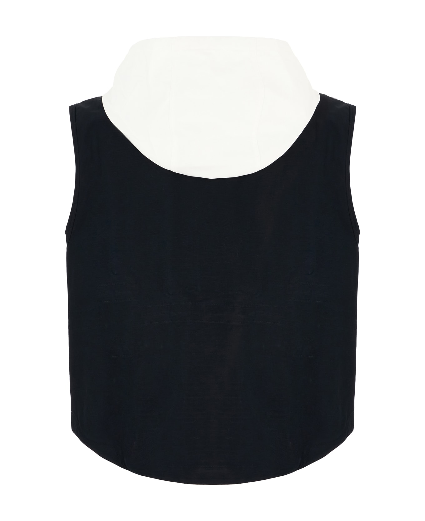 Thom Browne Black Cotton Blend Sleeveless Jacket - NAVY