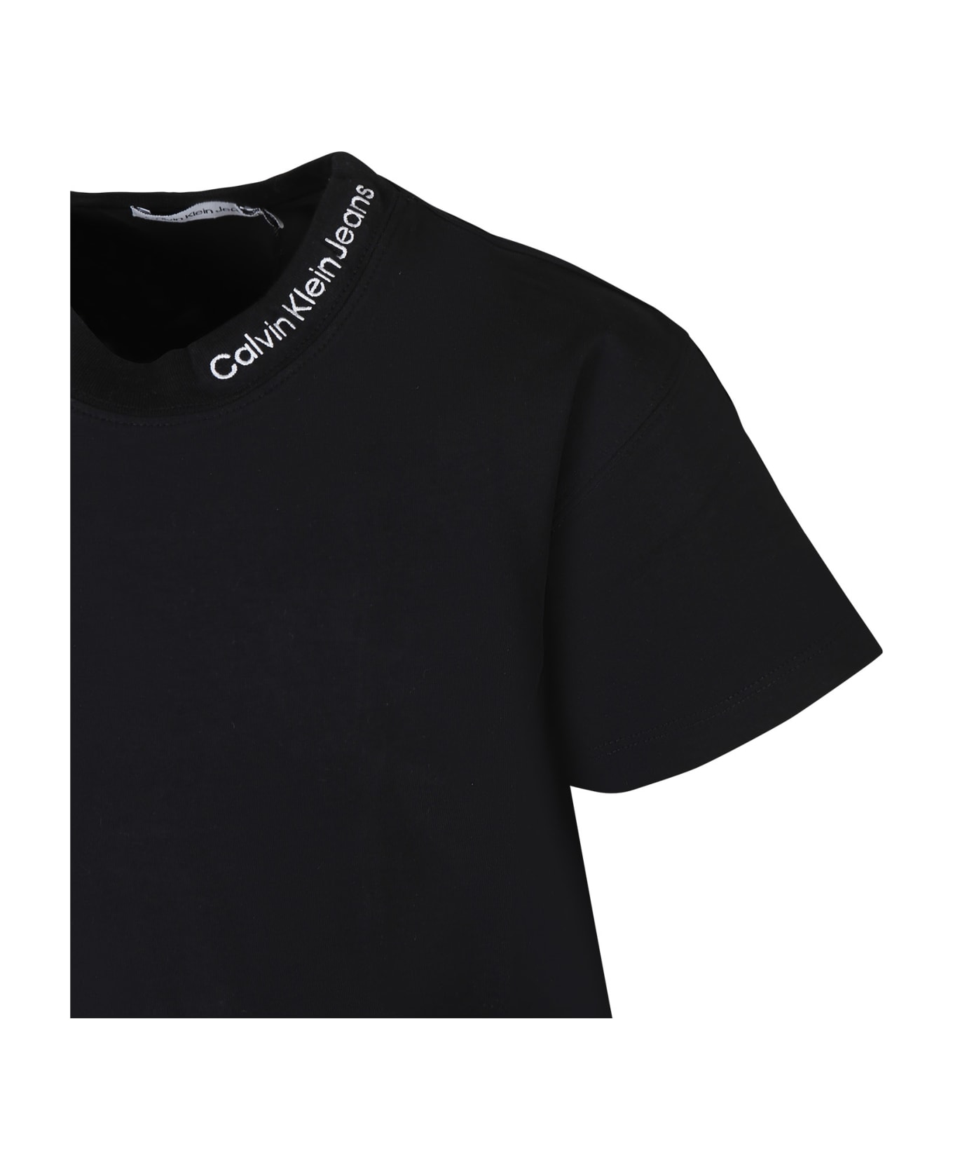 Calvin Klein Black T-shirt For Boy With Logo - Black Tシャツ＆ポロシャツ