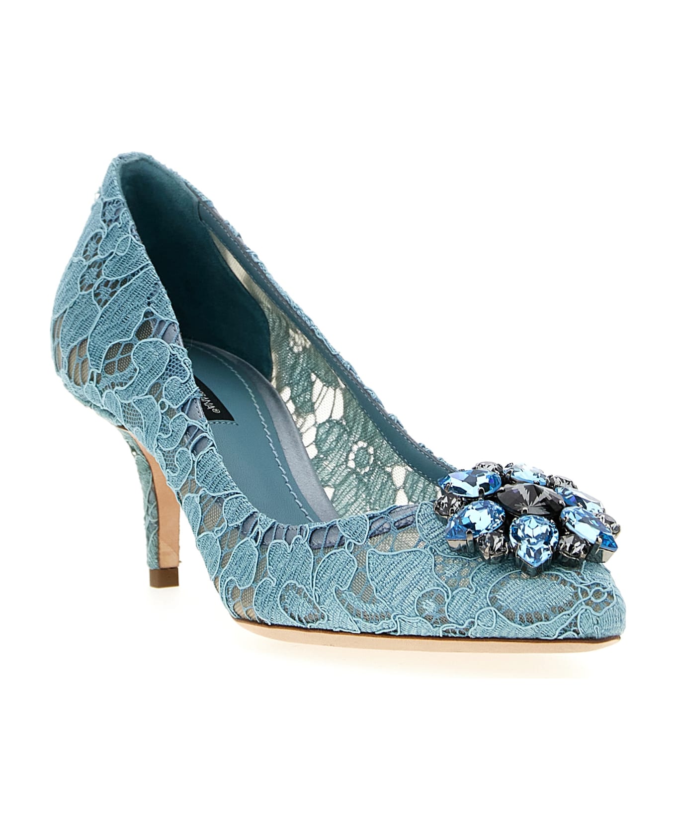 Dolce & Gabbana Lace Pumps - Light Blue ハイヒール