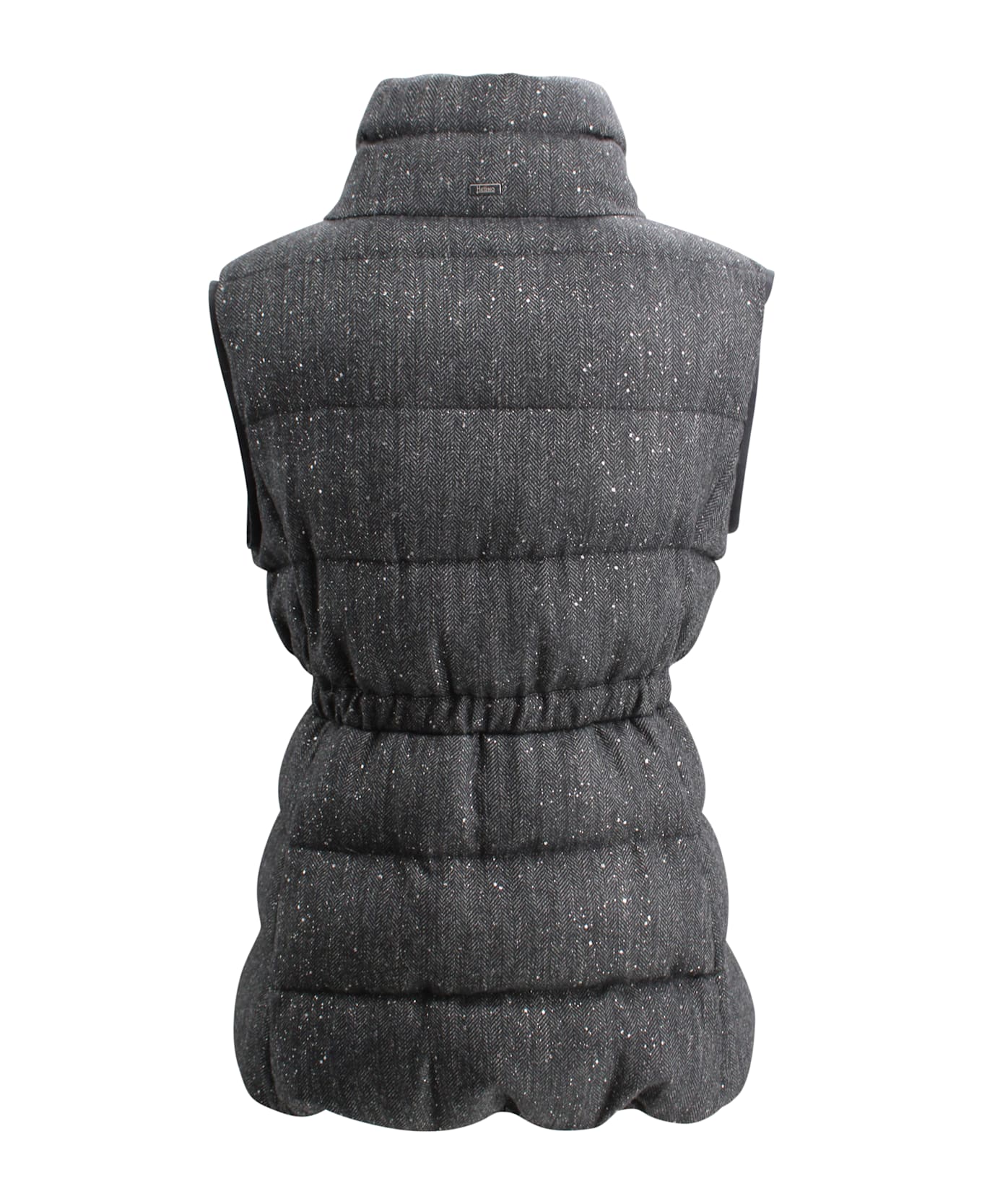 Herno Padded Waistcoat With Sequins - Black