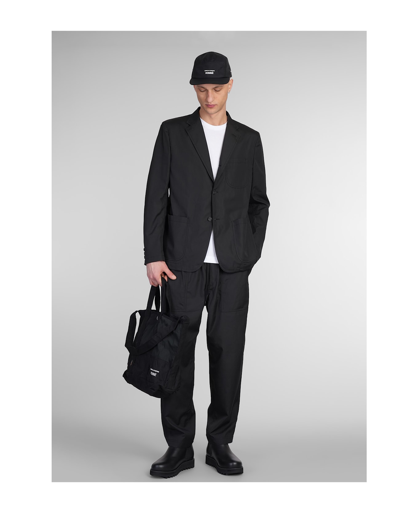 Comme des Garçons Homme Blazer In Black Cotton - black
