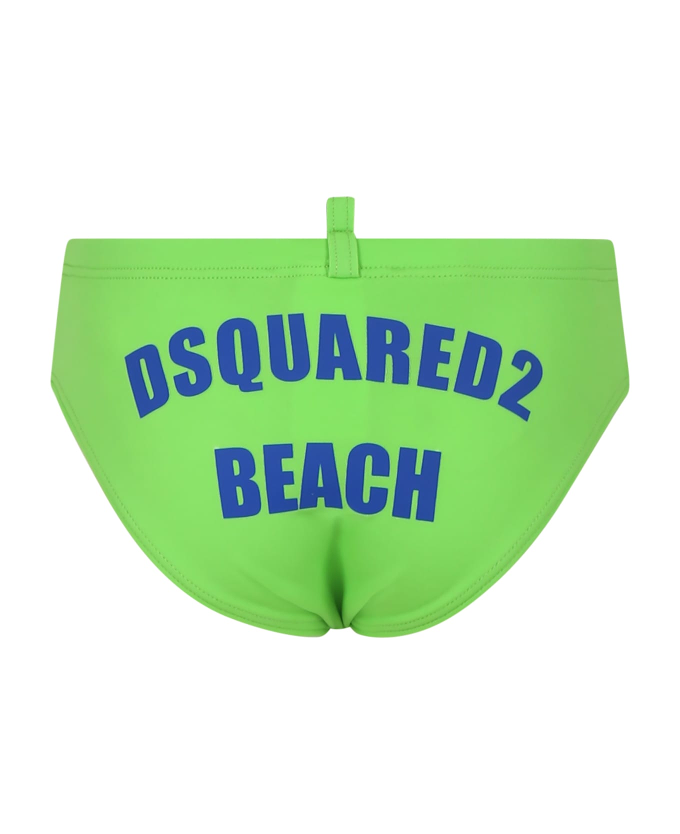 Dsquared2 Green Swim Briefs For Boy With Logo - Green