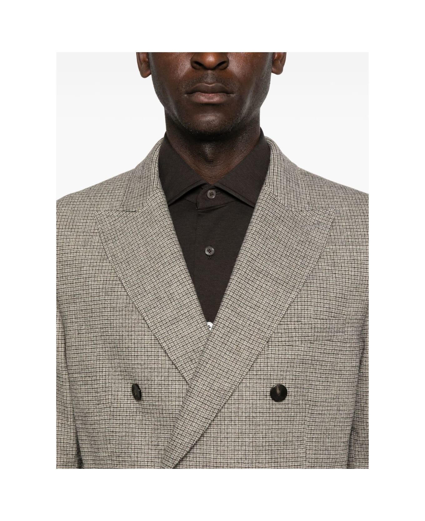 Paolo Pecora Double-breasted Wool Jacket - Beige