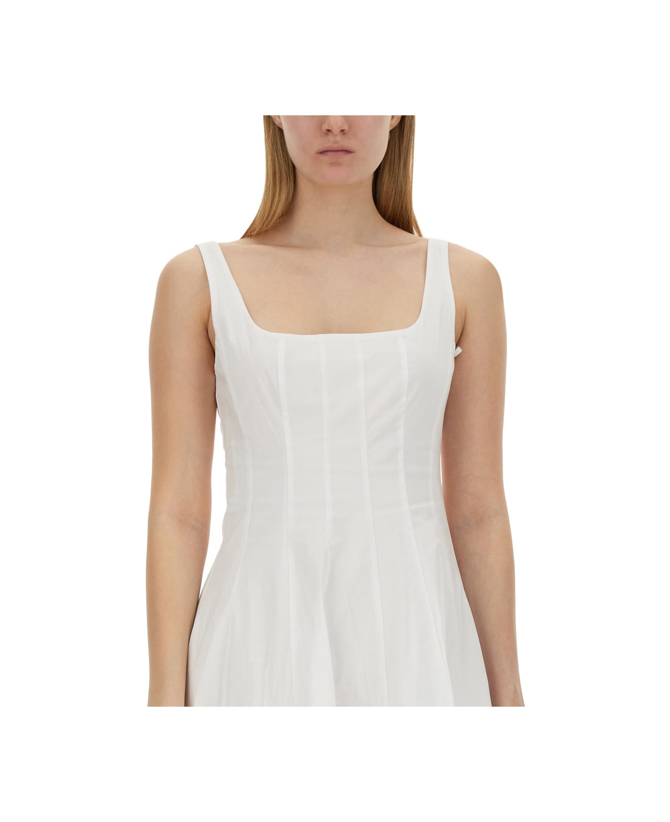 STAUD Wells Dress - WHITE