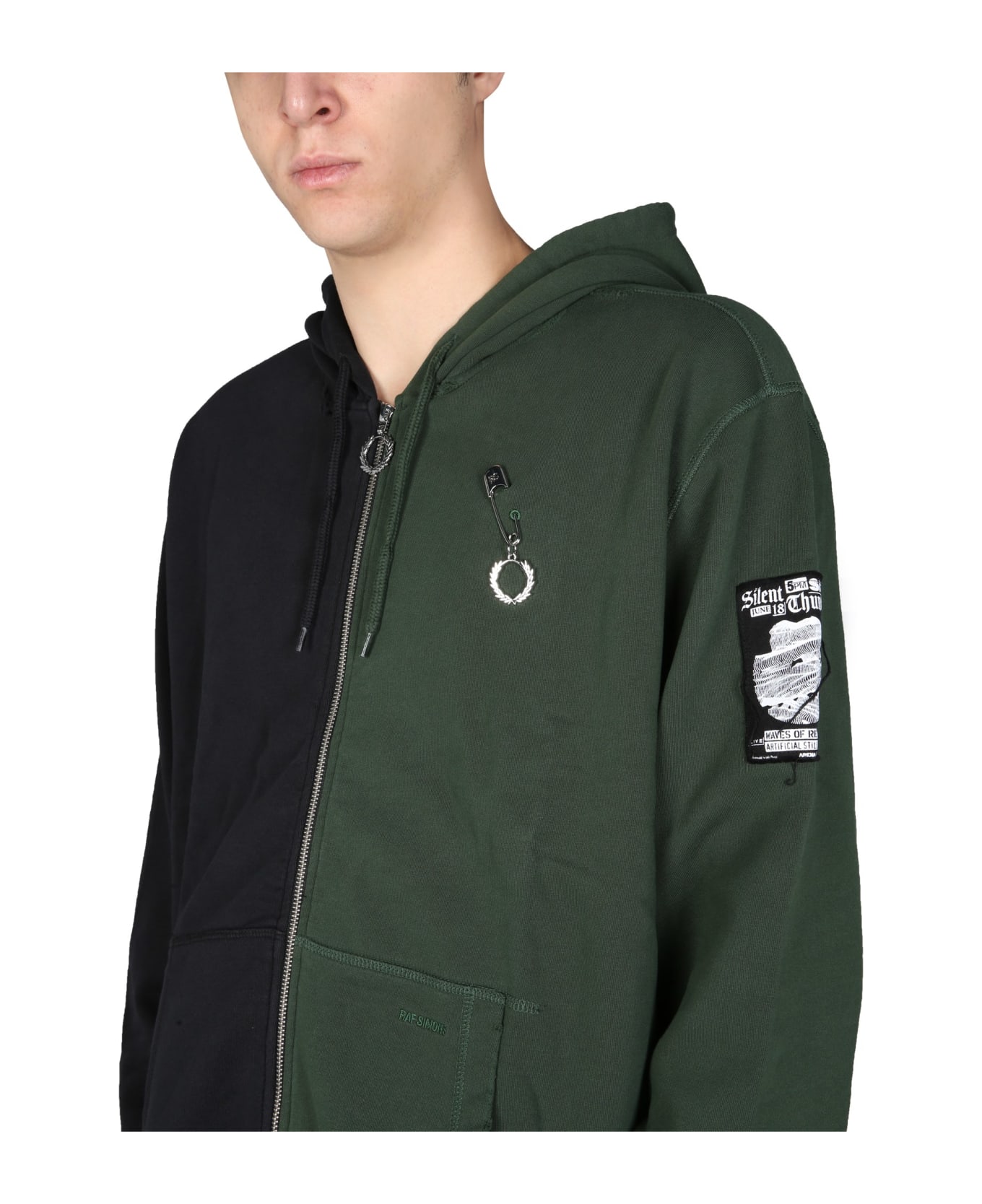 Fred Perry by Raf Simons Zip Sweatshirt. - MULTICOLOR