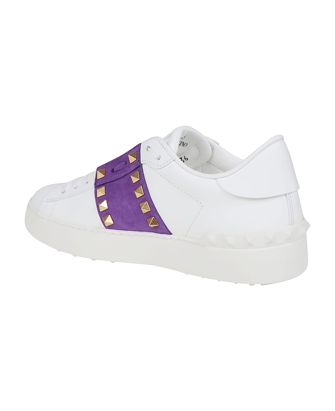 Valentino Garavani Sneaker Rockstud Untitled - Bianco Electric Violet Bianco