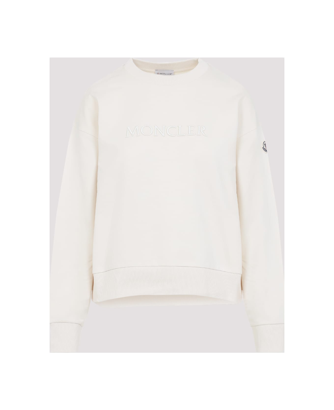 Moncler Cotton Sweatshirt - Natural