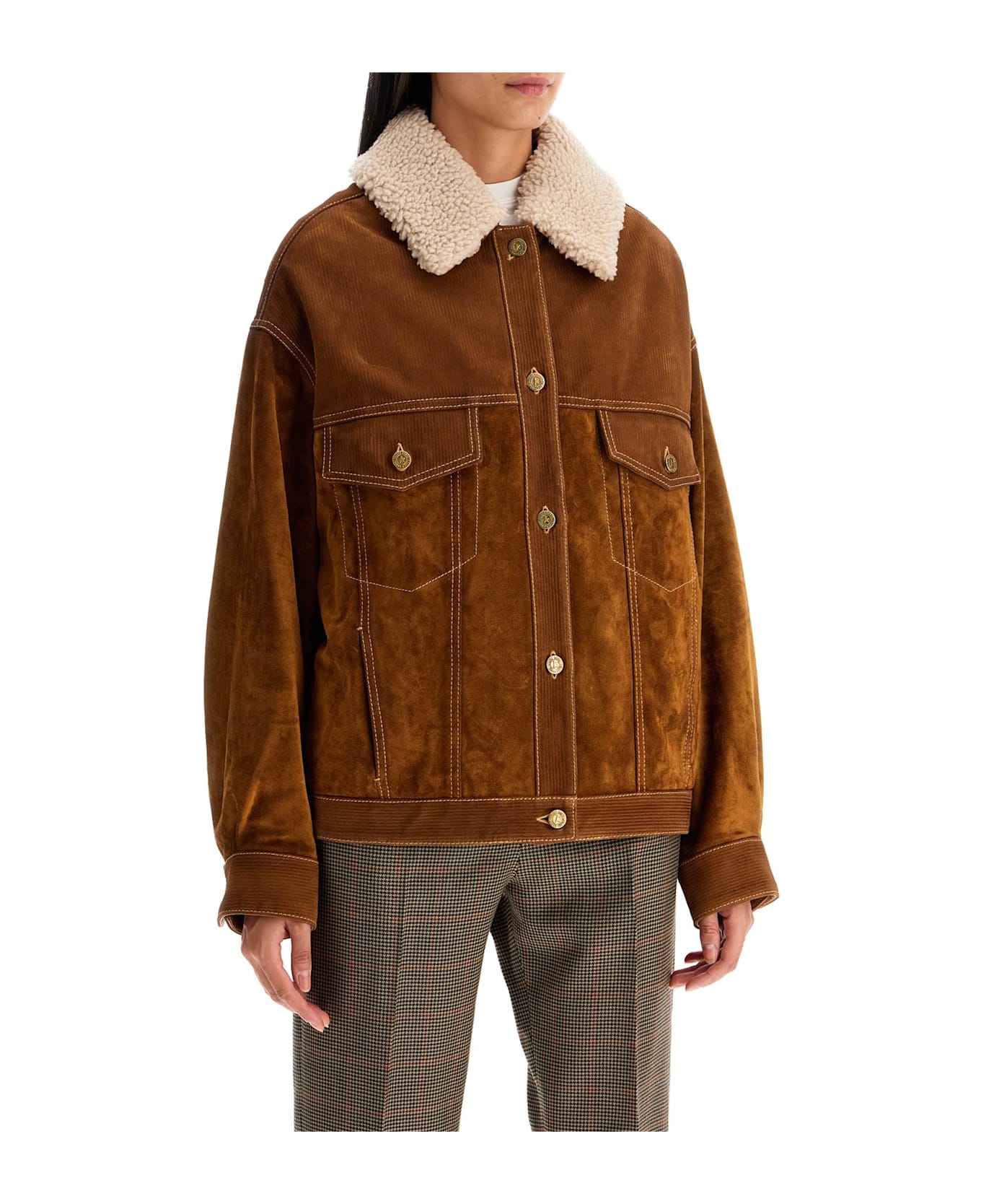 Golden Goose 'babette Leather Jacket' - TOBACCO BROWN (Brown) レザージャケット