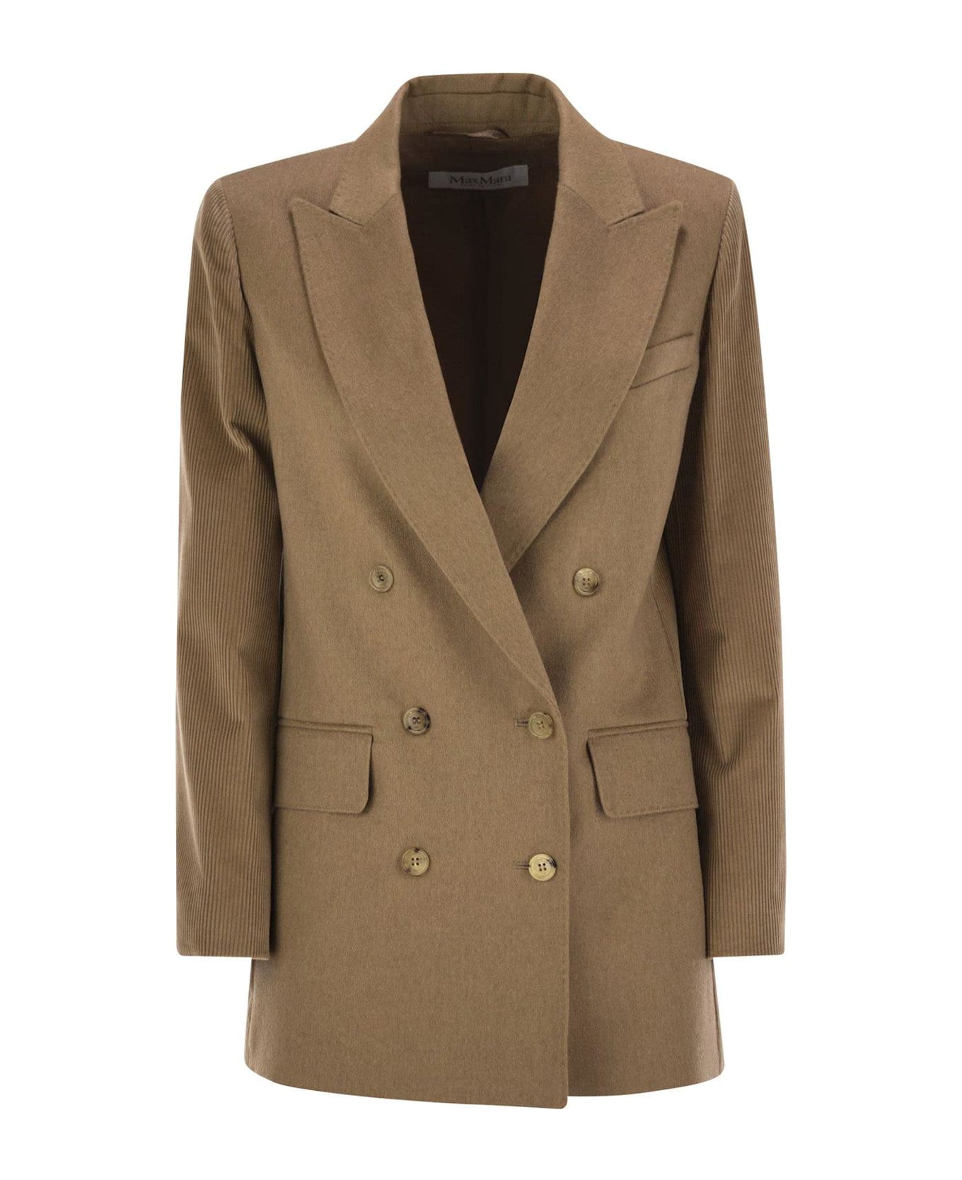 Max Mara Double-breasted Long-sleeved Jacket - CAMEL