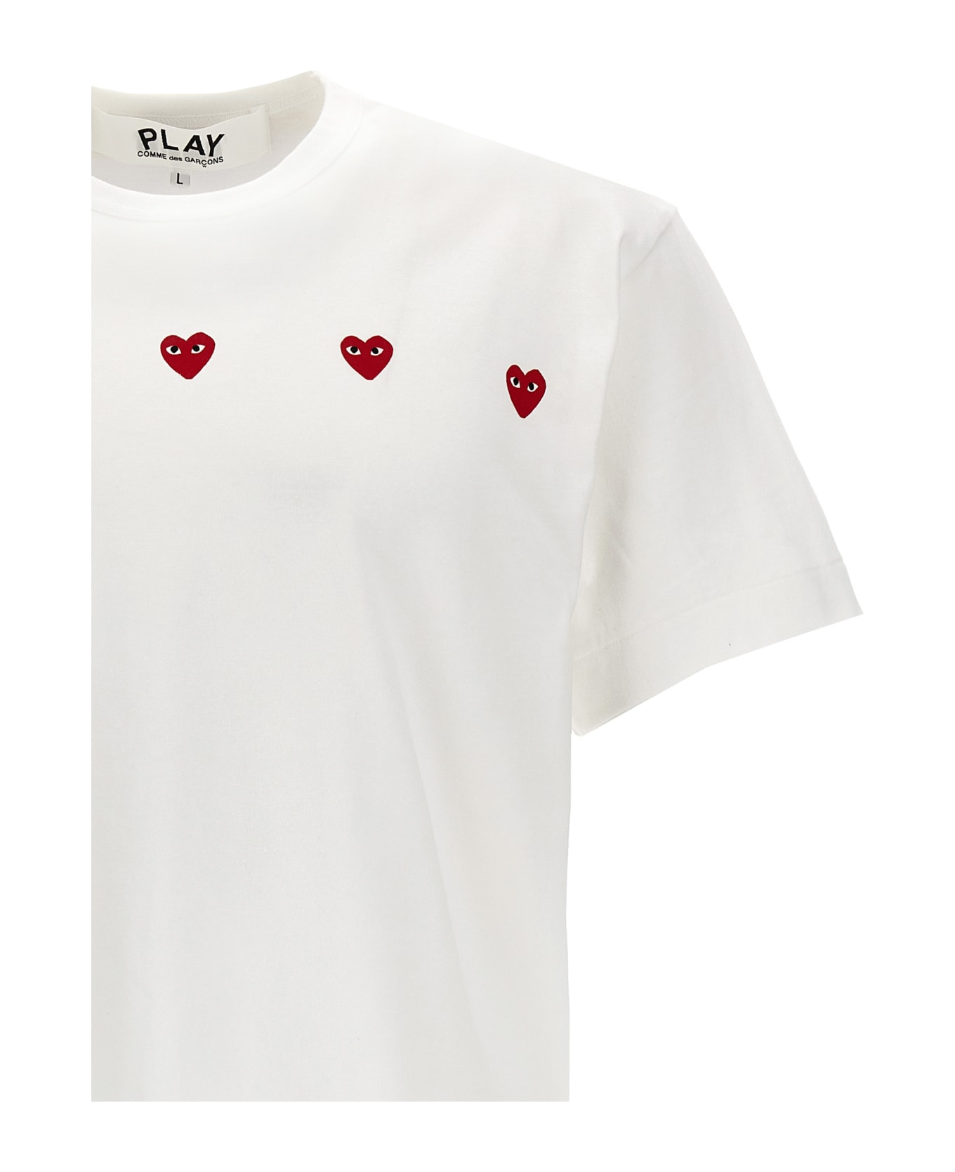 Comme des Garçons Play 'multi Heart' T-shirt - White