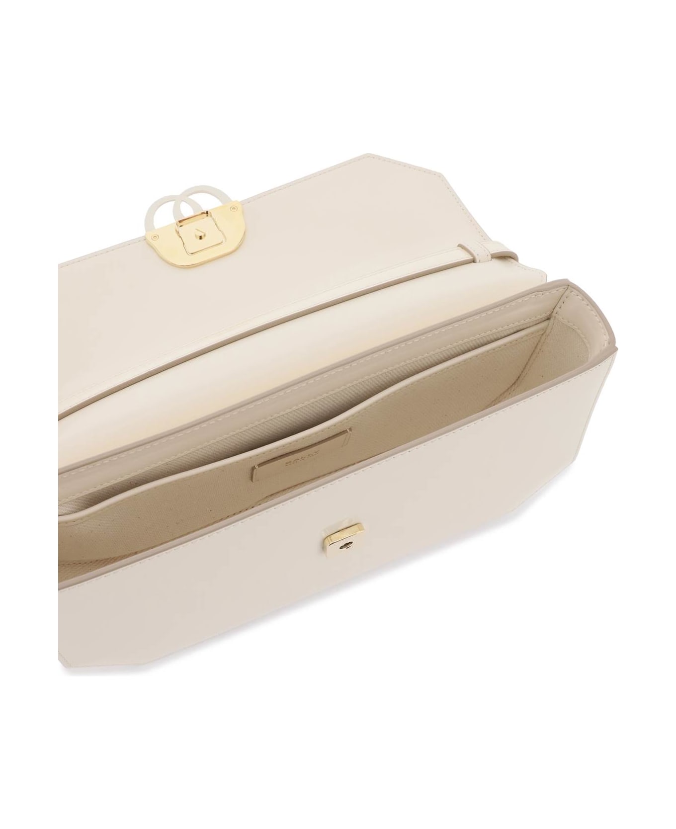 Bally Emblem Shoulder Bag - BONE 21 YELLOW GOLD (White)