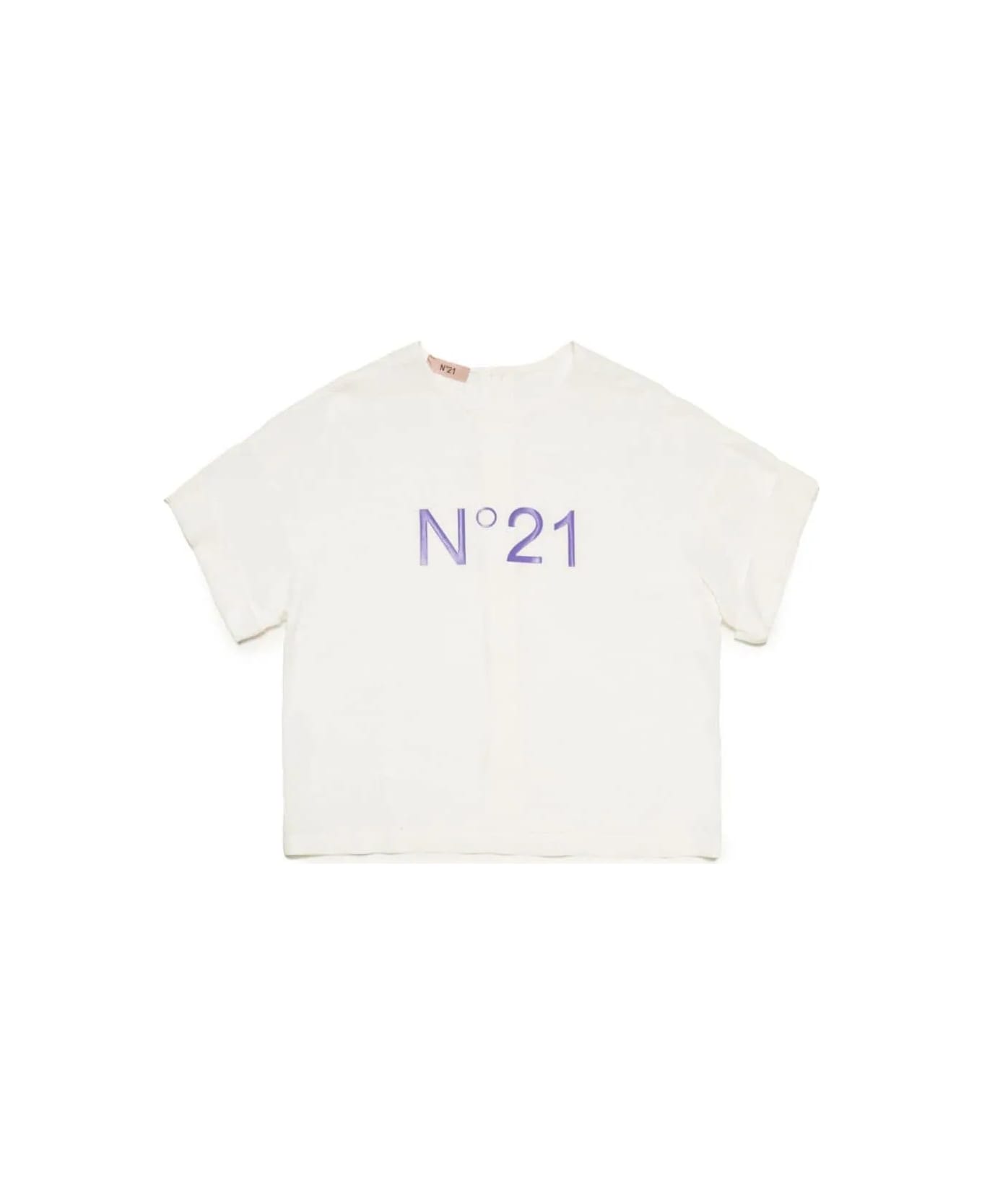 N.21 Camicia Con Logo - White