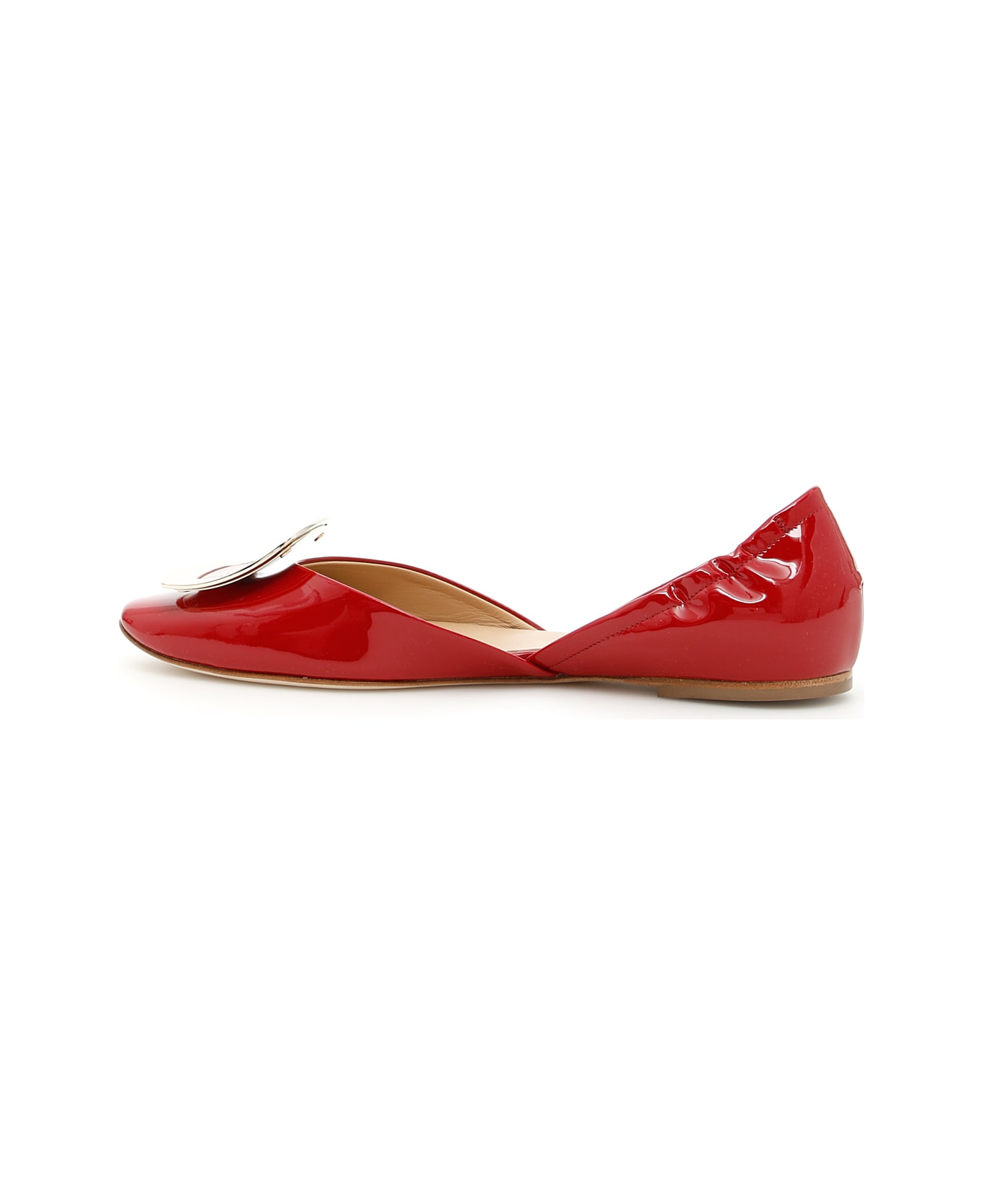 Roger Vivier Chips Ballerinas - RUBINO SCURO|Rosso