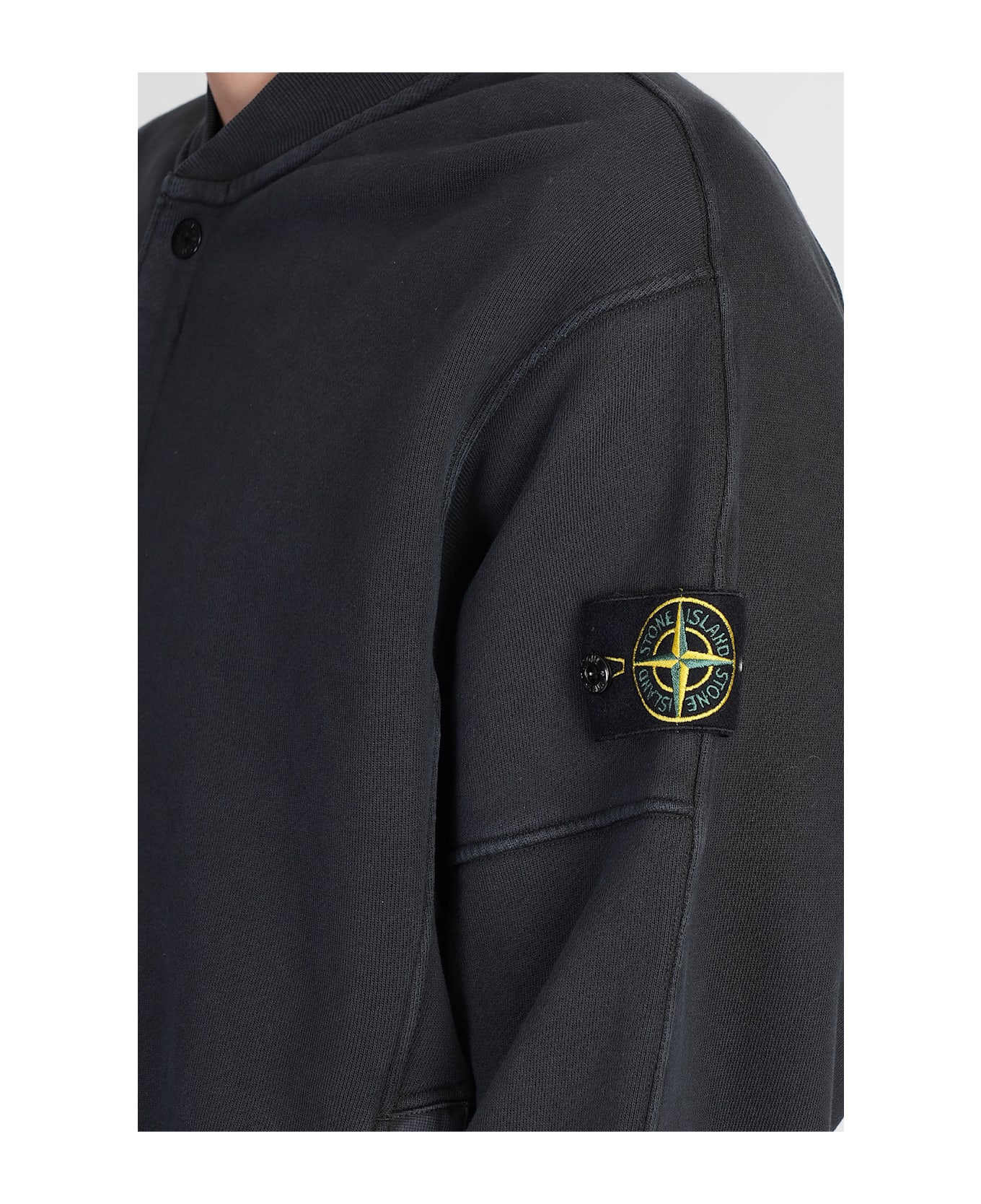 Bomber Jacket In Black Cotton