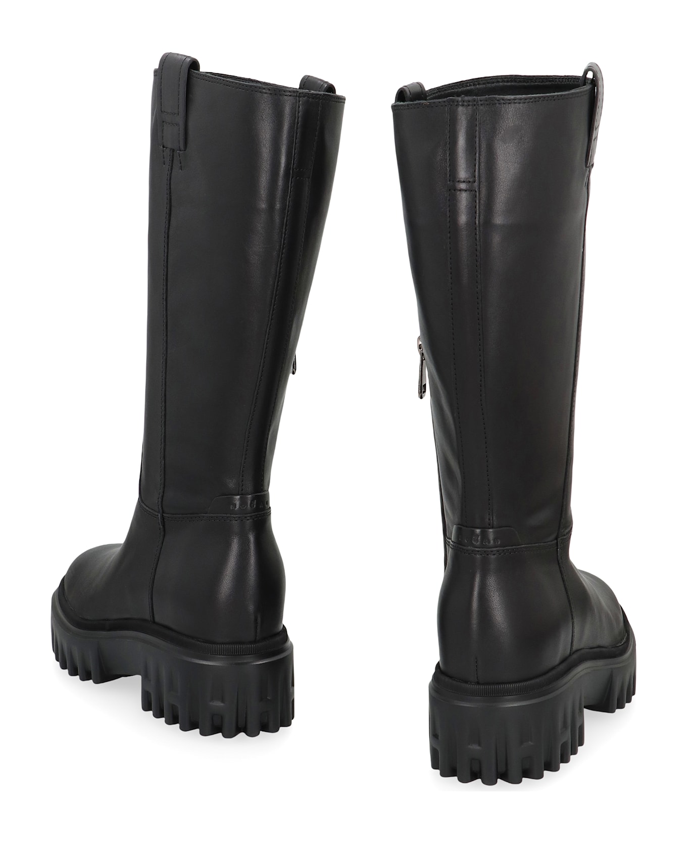 Hogan H700 Leather Boots - Black