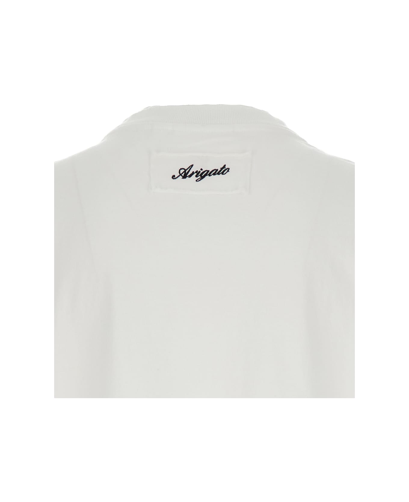 Axel Arigato White Crew Neck T-shirt In Cotton Man - White シャツ