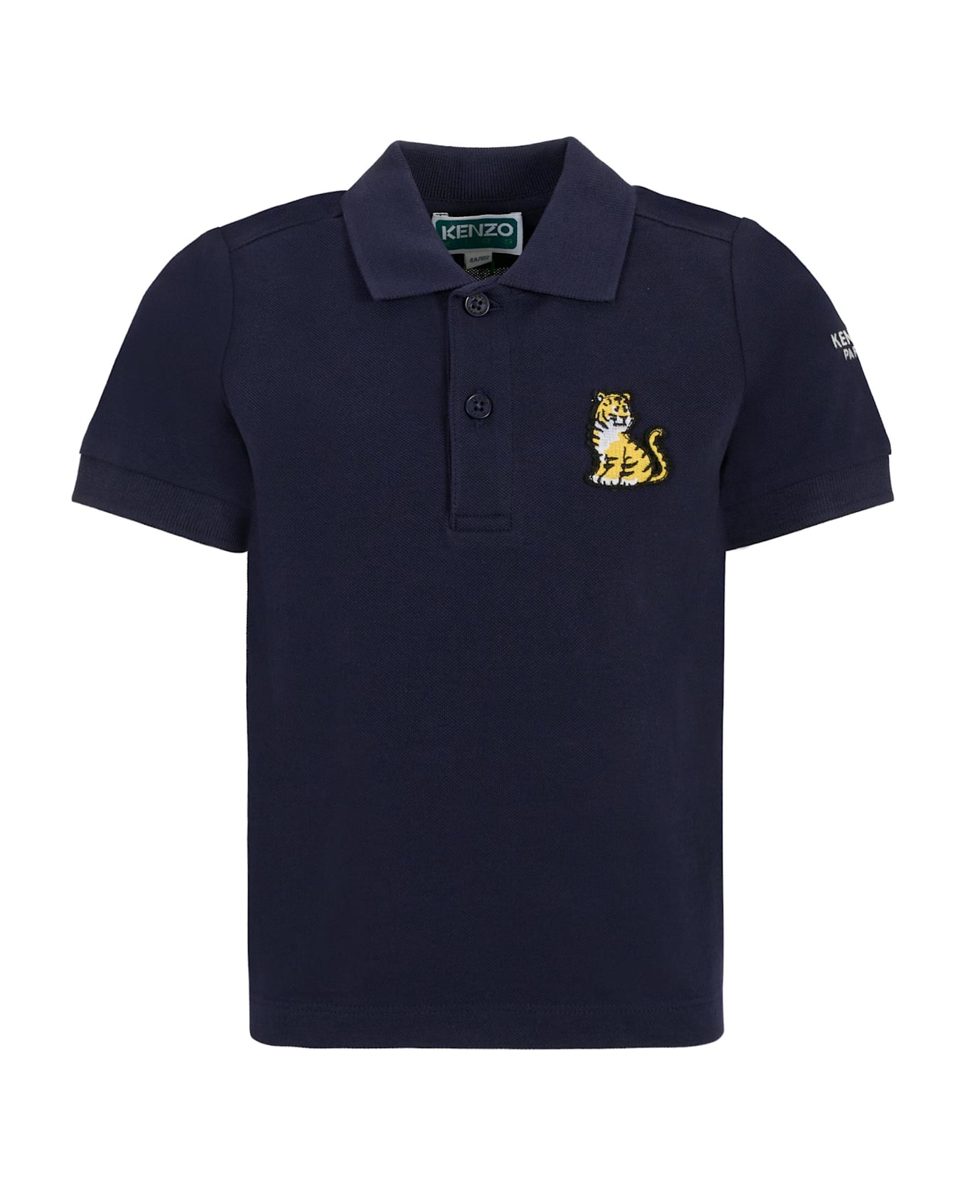 Kenzo Kids Blue Polo Shirt For Boy With Kotora - Blue