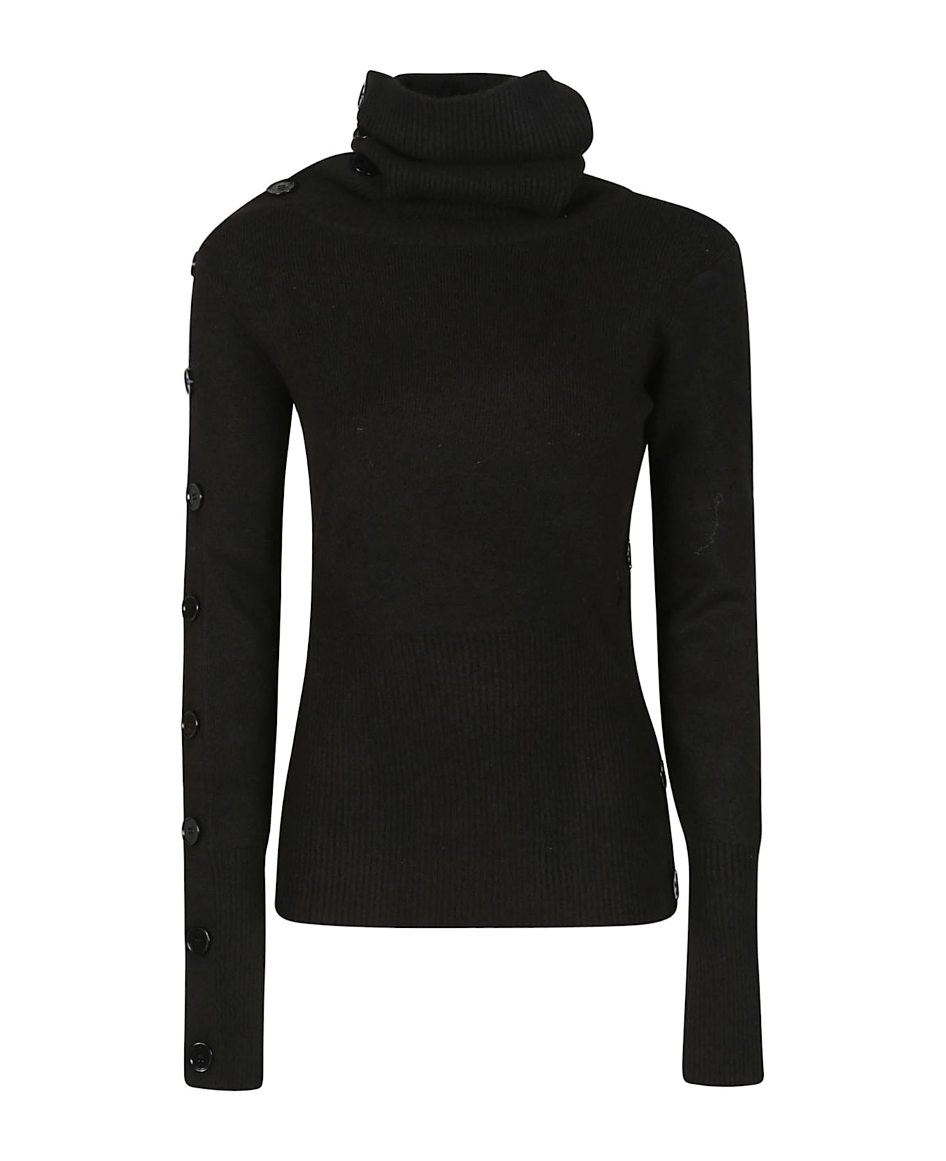 Patrizia Pepe Chine` Turtle Neck Sweater - Nero