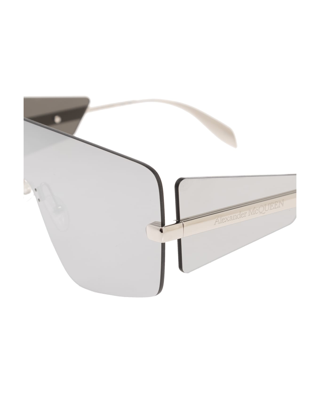Alexander McQueen Silver Shield Sunglasses - Silver