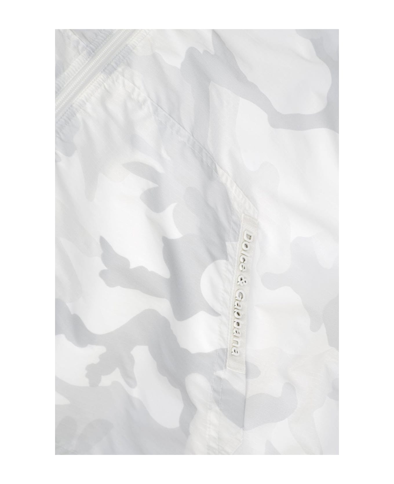 Dolce & Gabbana Camouflage Logo Print Jacket - White