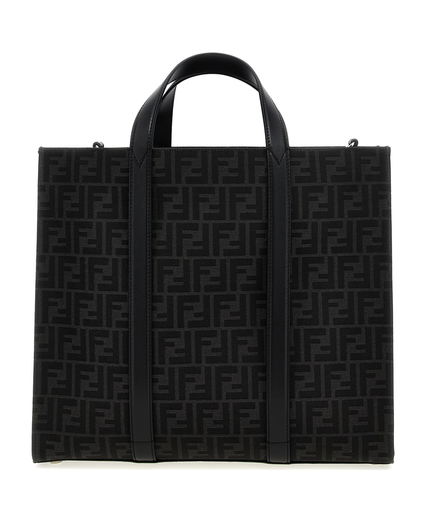 Fendi Ff Jacquard Shopper - Black  