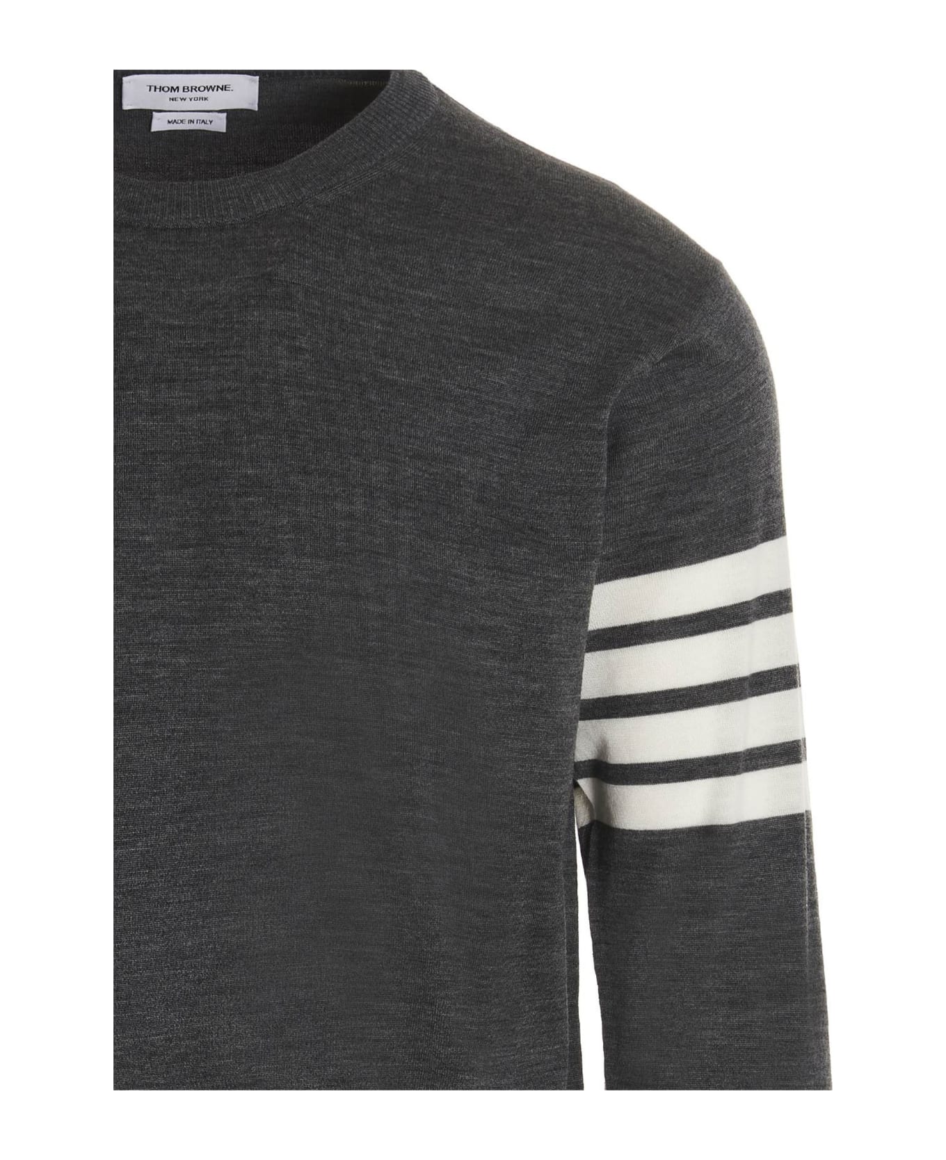 Thom Browne '4 Bar' Sweater - Med Grey