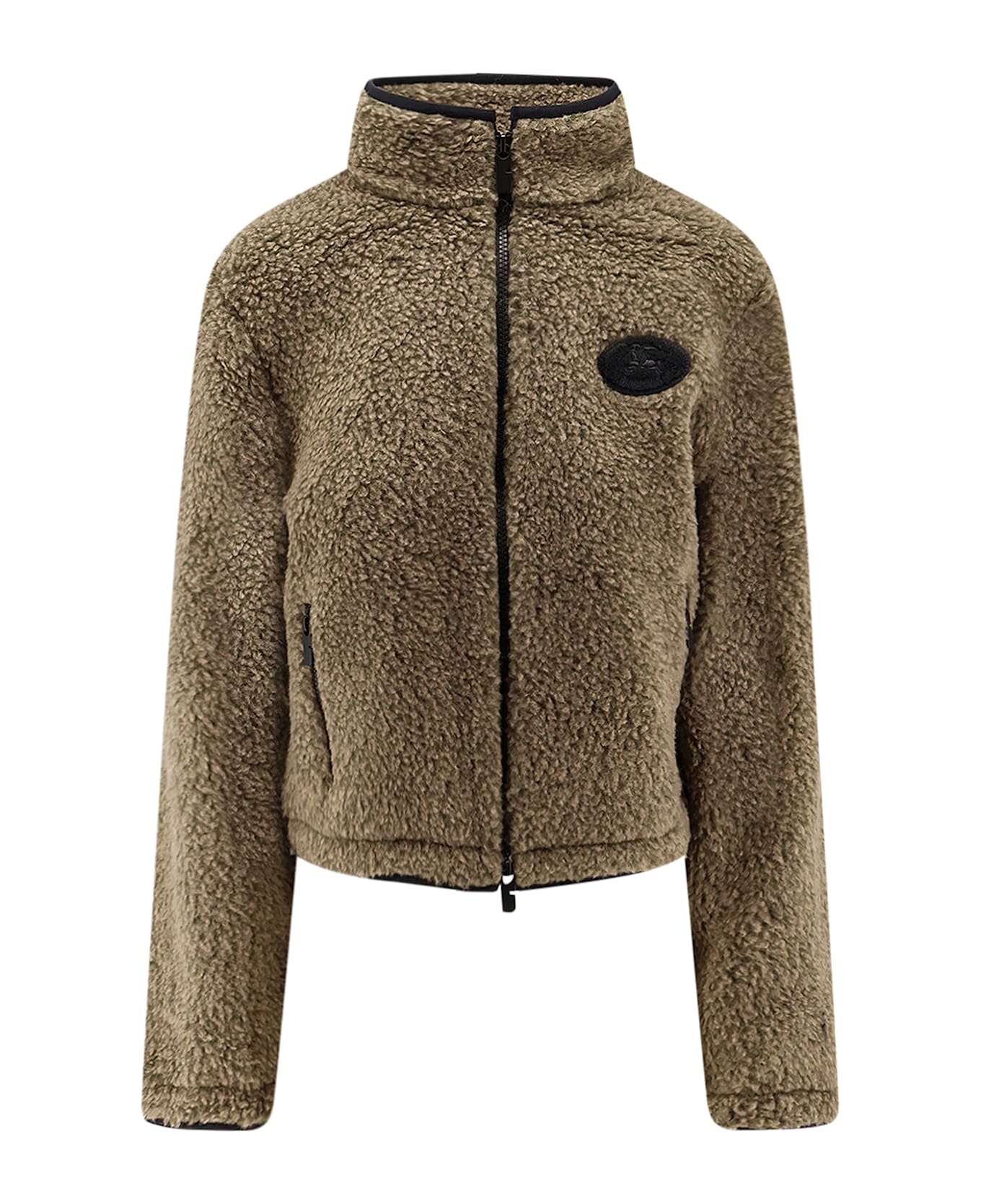 Burberry Synthetic Fur Jacket - MIRE MELANGE