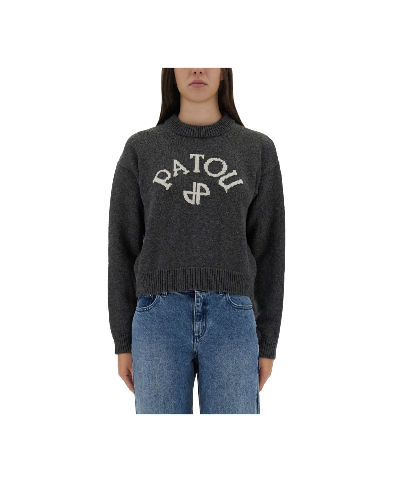 Patou Jersey With Logo And Monogram "jp" - GREY